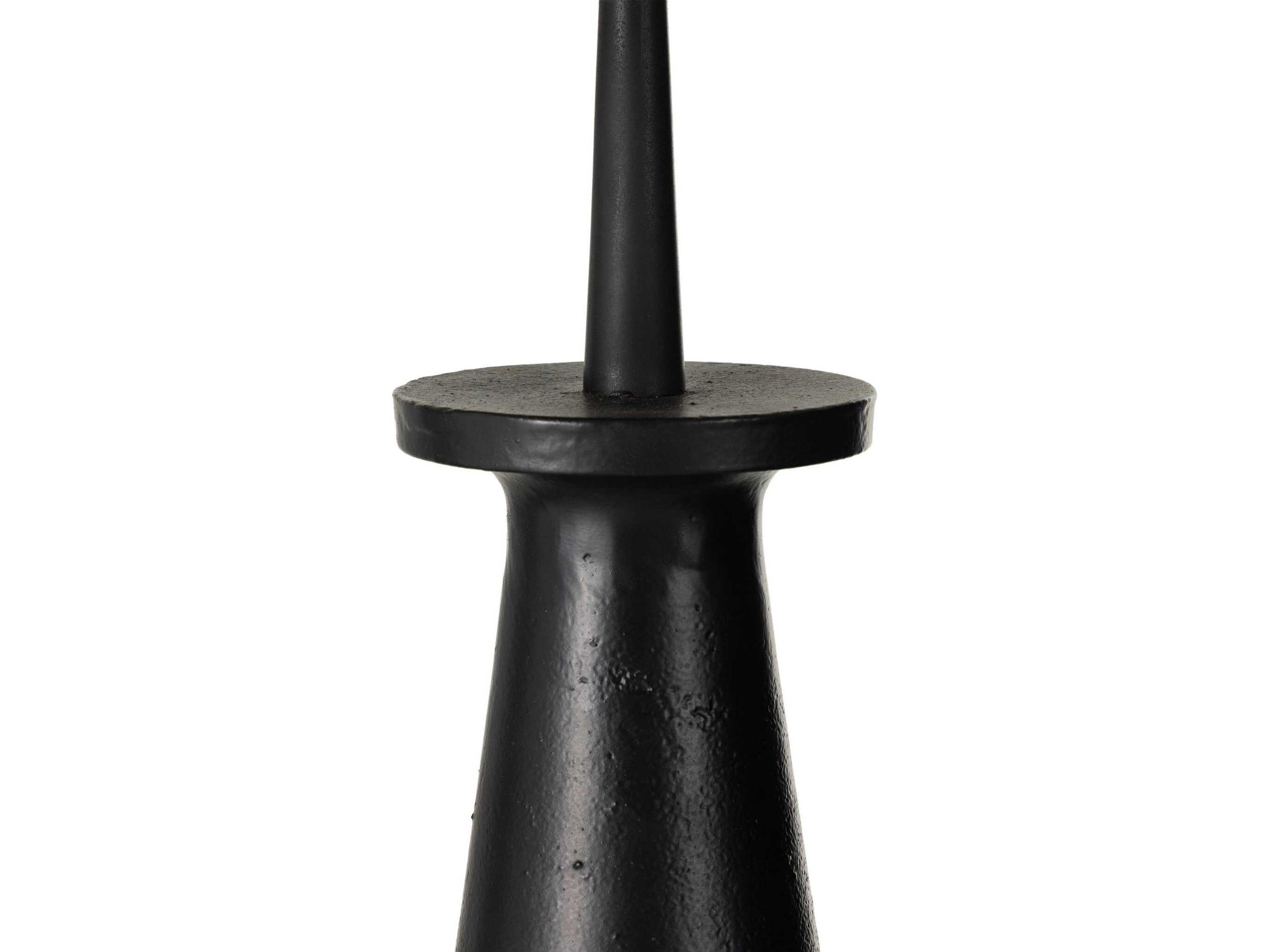 Four Hands Asher Matte Black Cast Floor Lamp