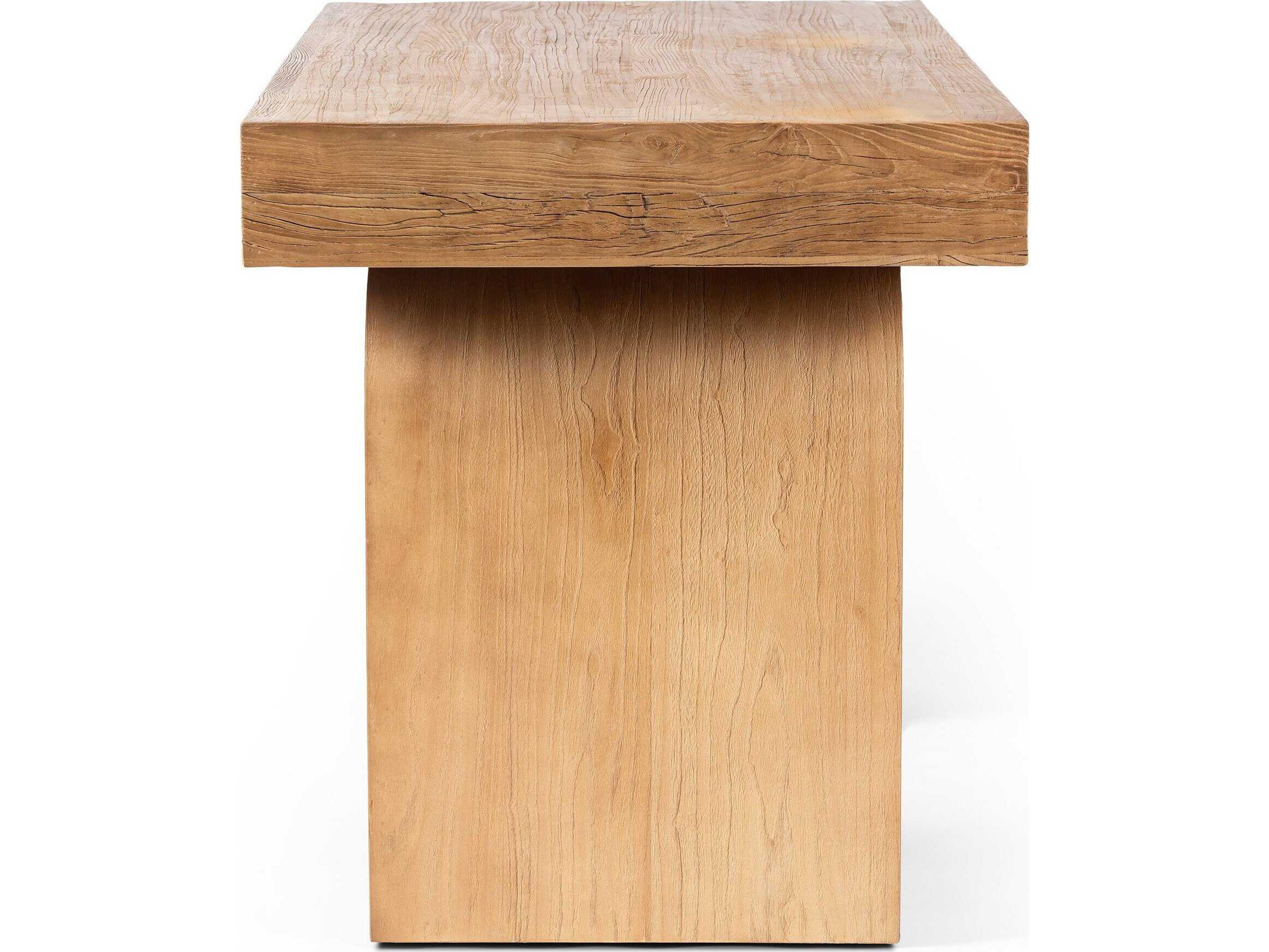 Four Hands Wells Keane Natural Elm Nettlewood Brown Wood Writing Desk