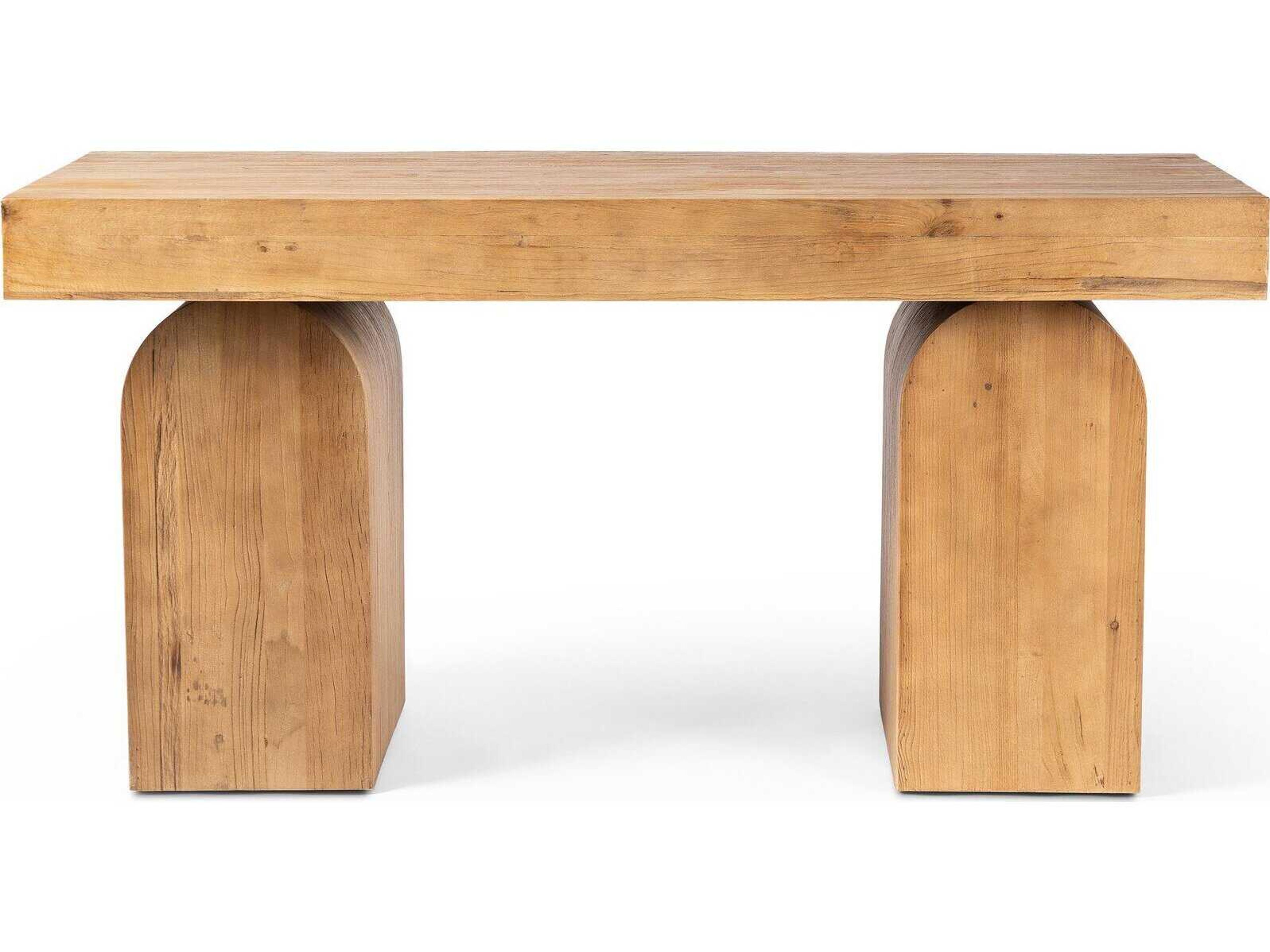 Luxecor Globetrotter Keane Natural Elm Nettlewood Brown Wood Writing Desk