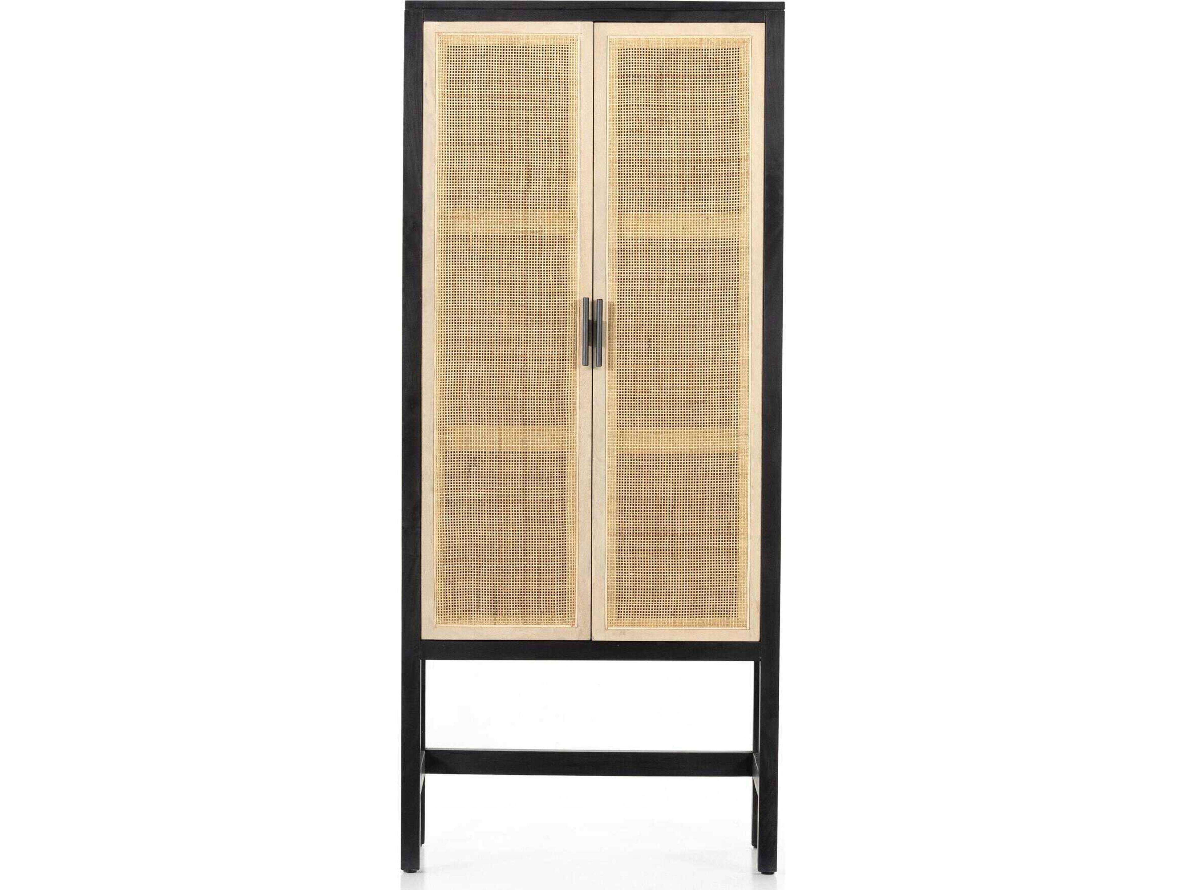 Four Hands Leighton Black Mango Wood Accent Chest