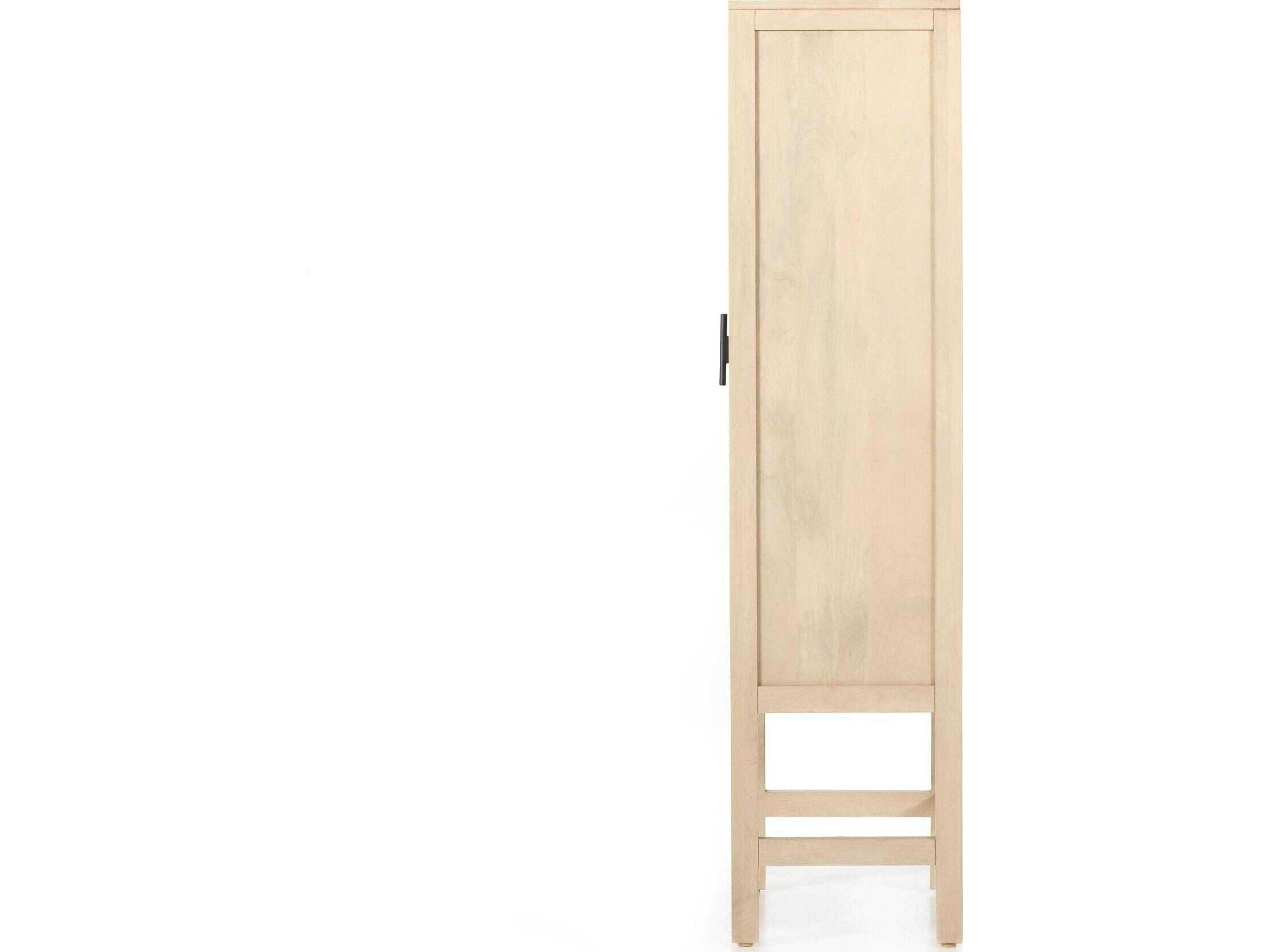 Four Hands Leighton Gunmetal Natural Cane Mango Wood Accent Chest