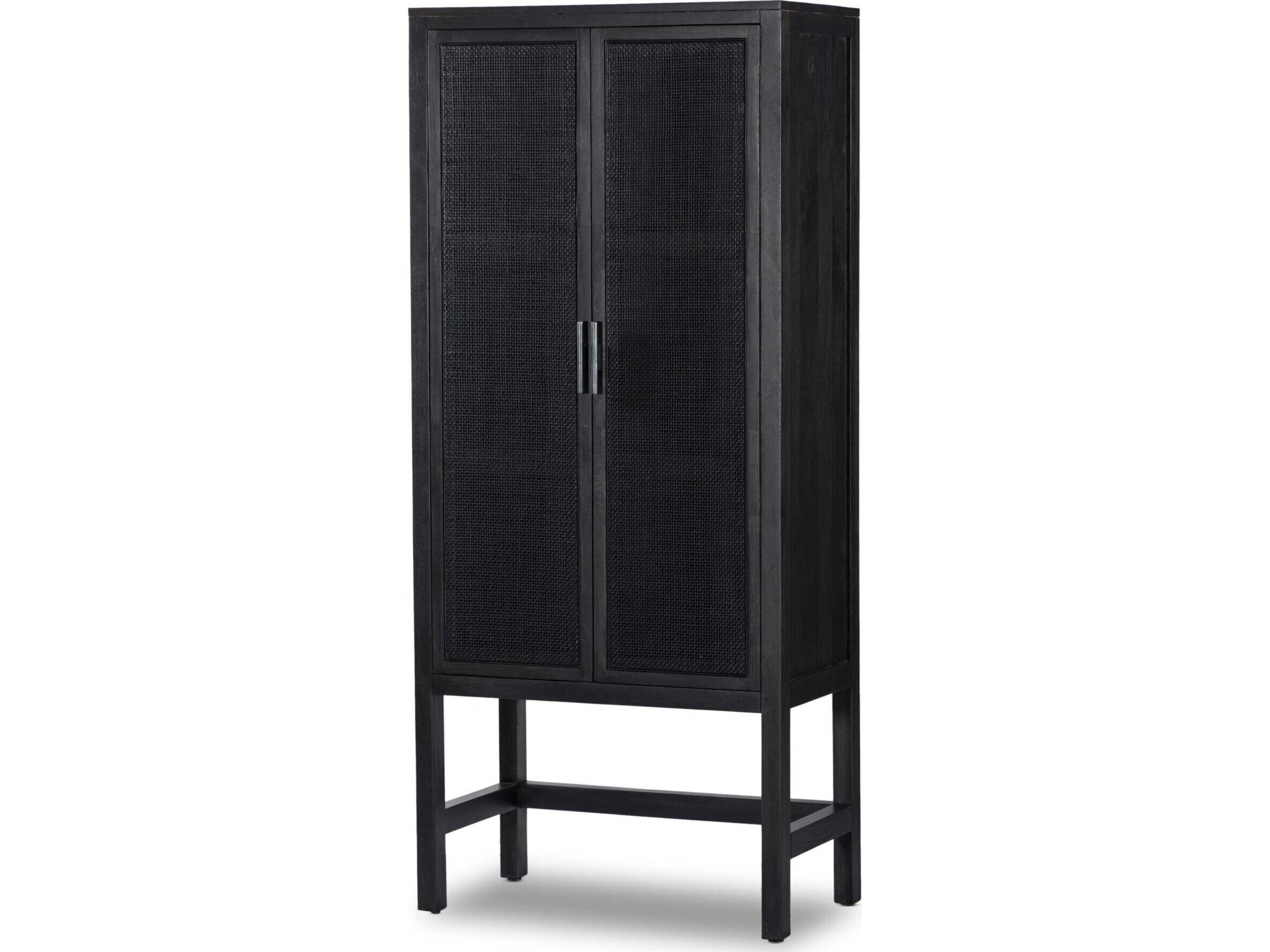 Caprice Narrow Cabinet Black Mango and Cane