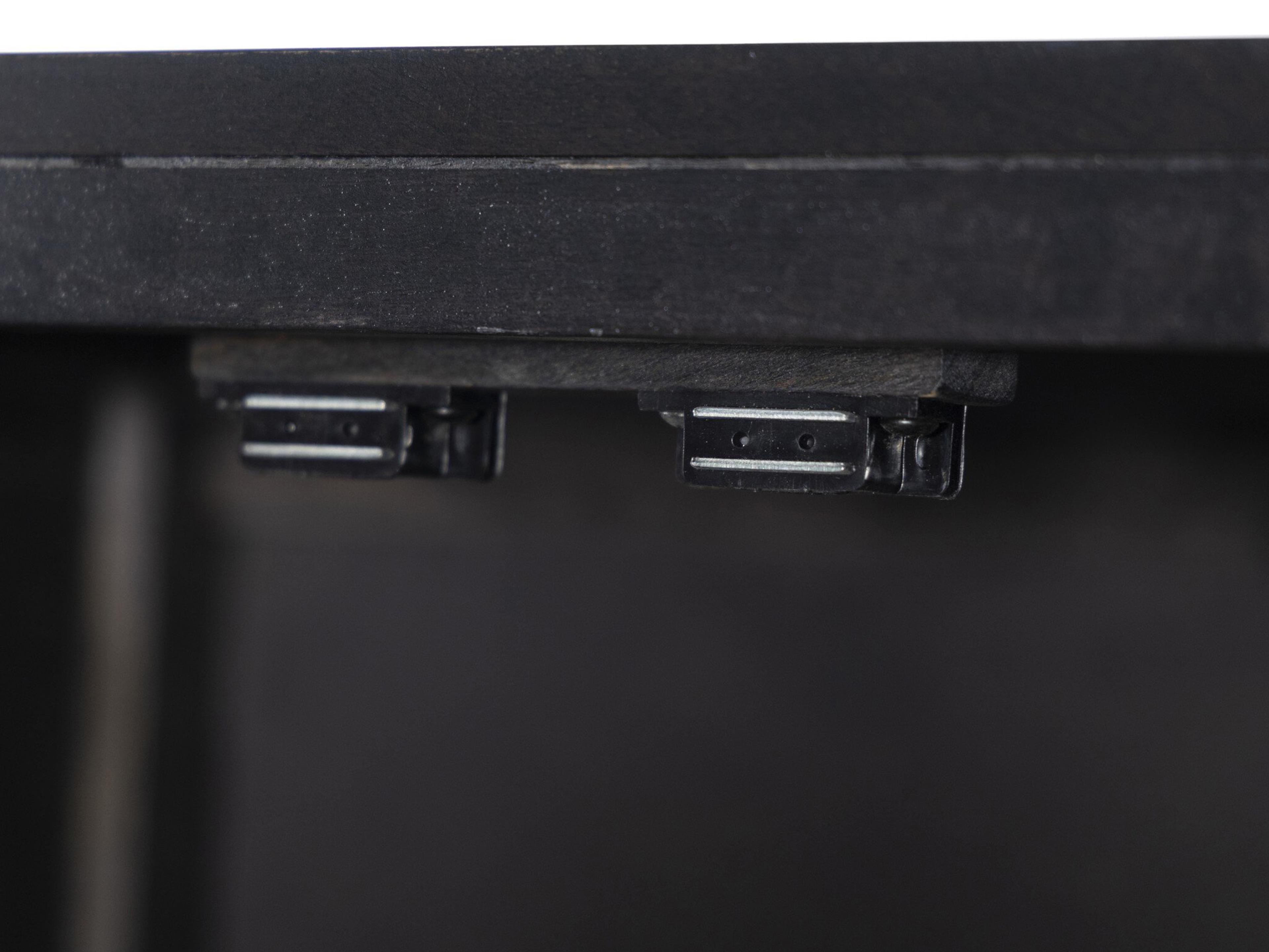 Luxecor Globetrotter Caprice Black Natural Cane Mango Wood Narrow Cabinet