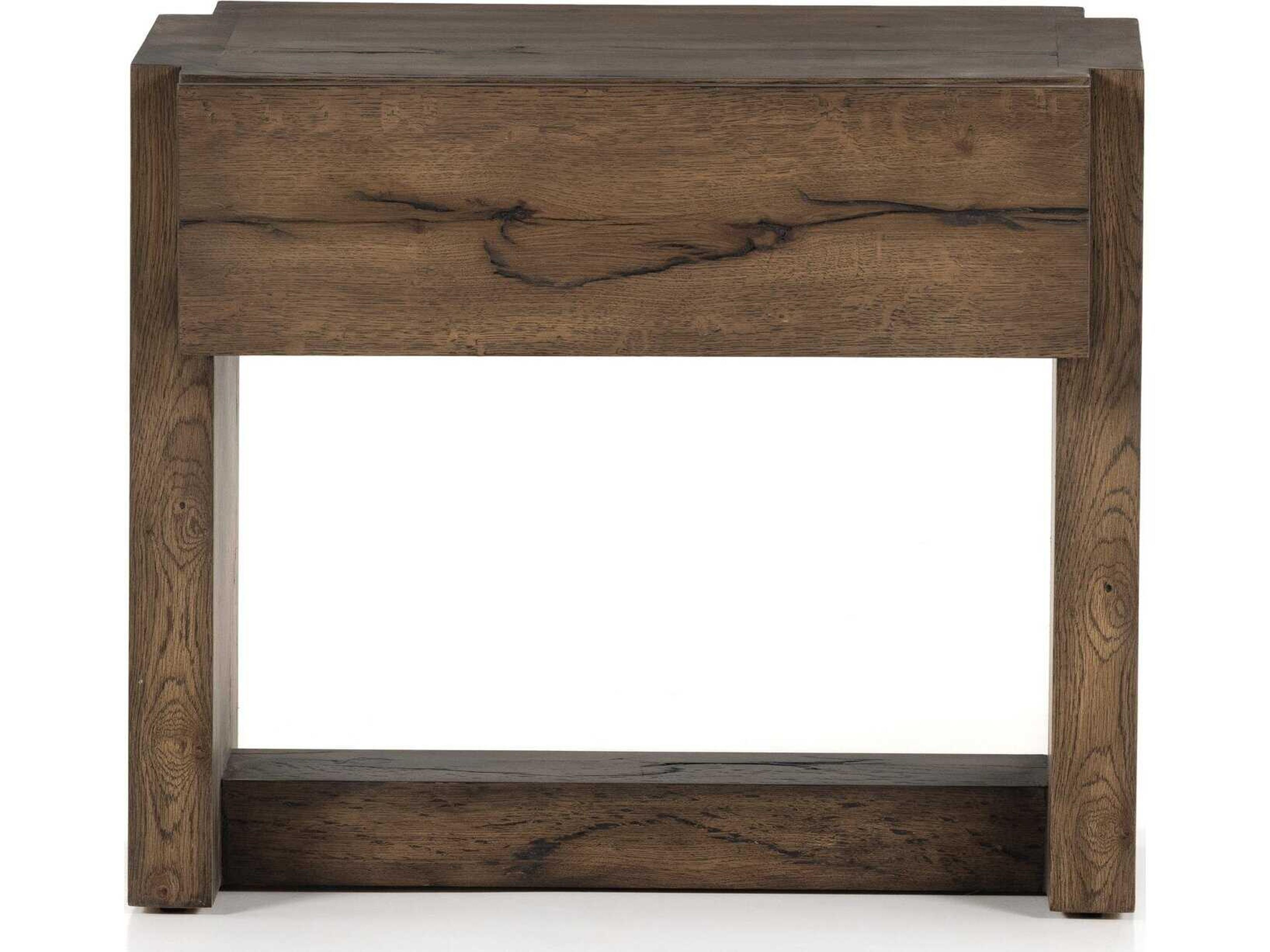 Four Hands Bina Perrin 1-Drawer Brown Oak Wood Nightstand