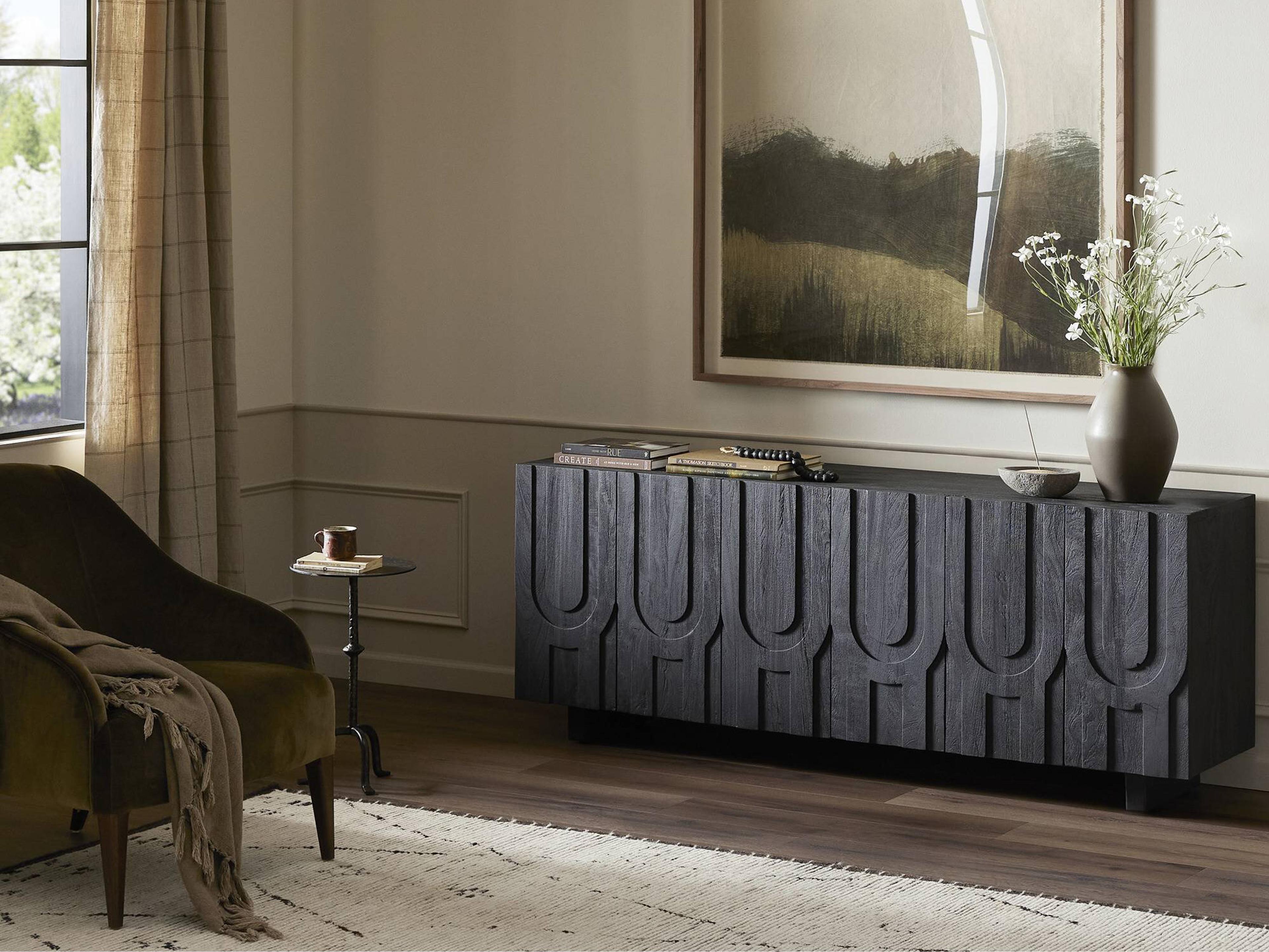 Four Hands Maya Rivka 72" Dark Totem Media Console