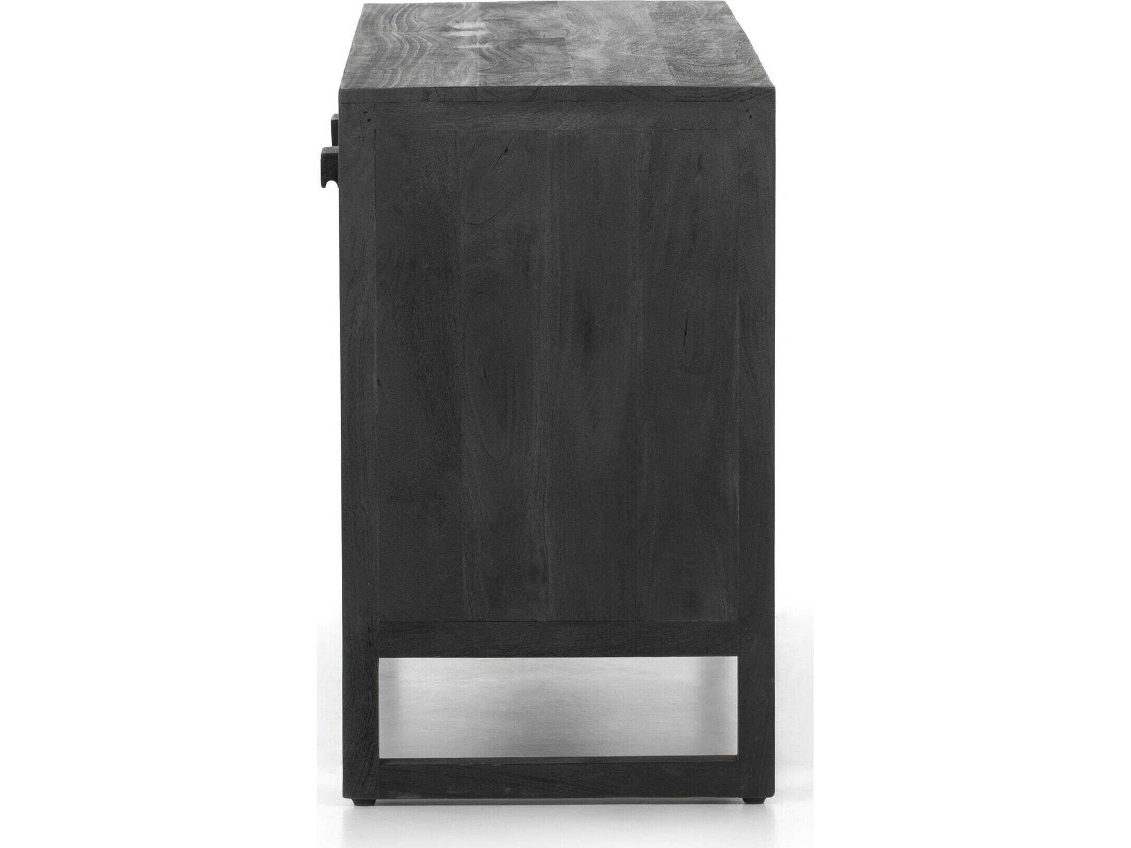 Four Hands Maya Lorne 59" Mango Wood Dark Reeded Totem Media Console