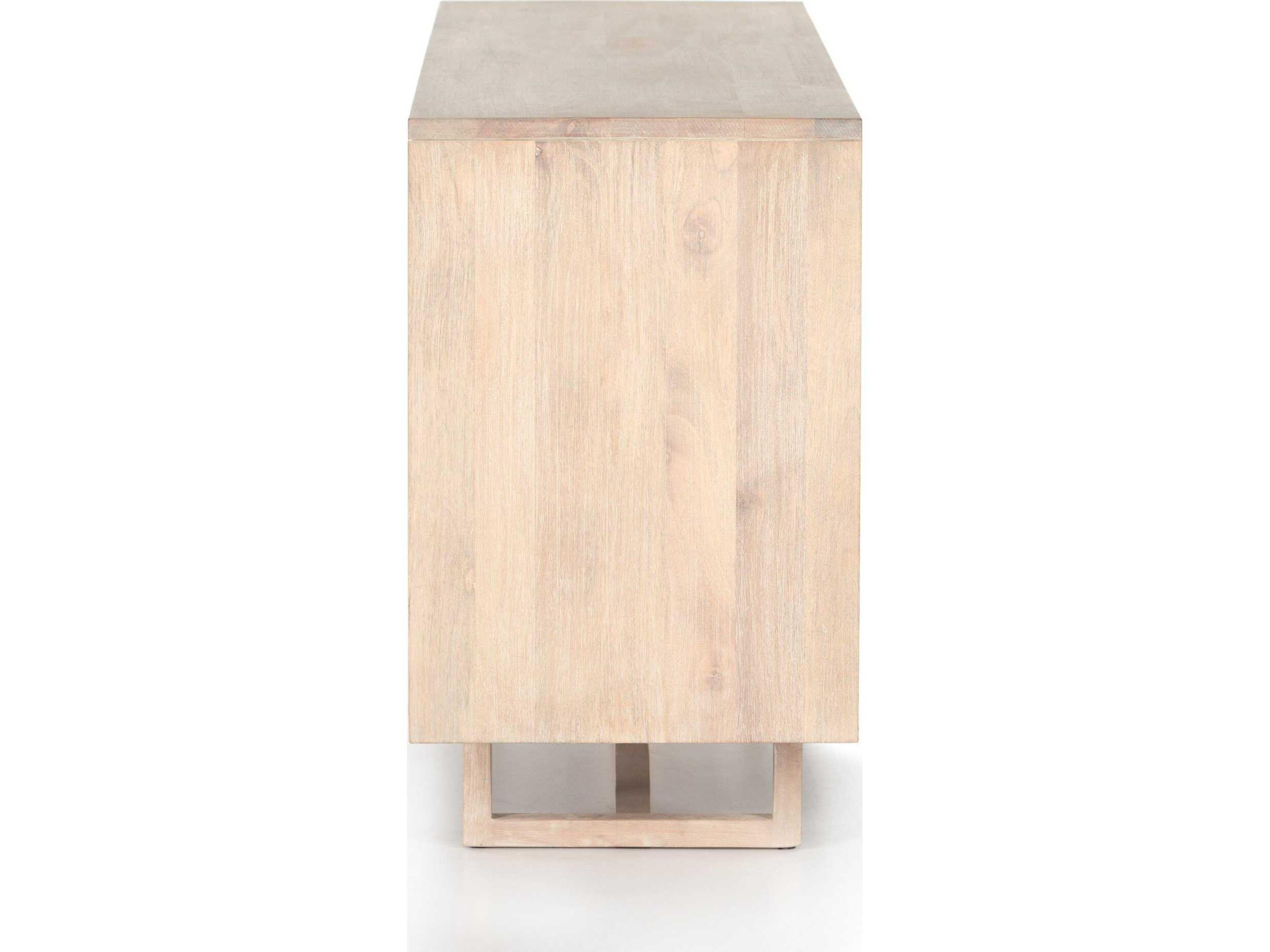 Four Hands Patten Clarita 72" Mango Wood White Wash Natural Cane Sideboard