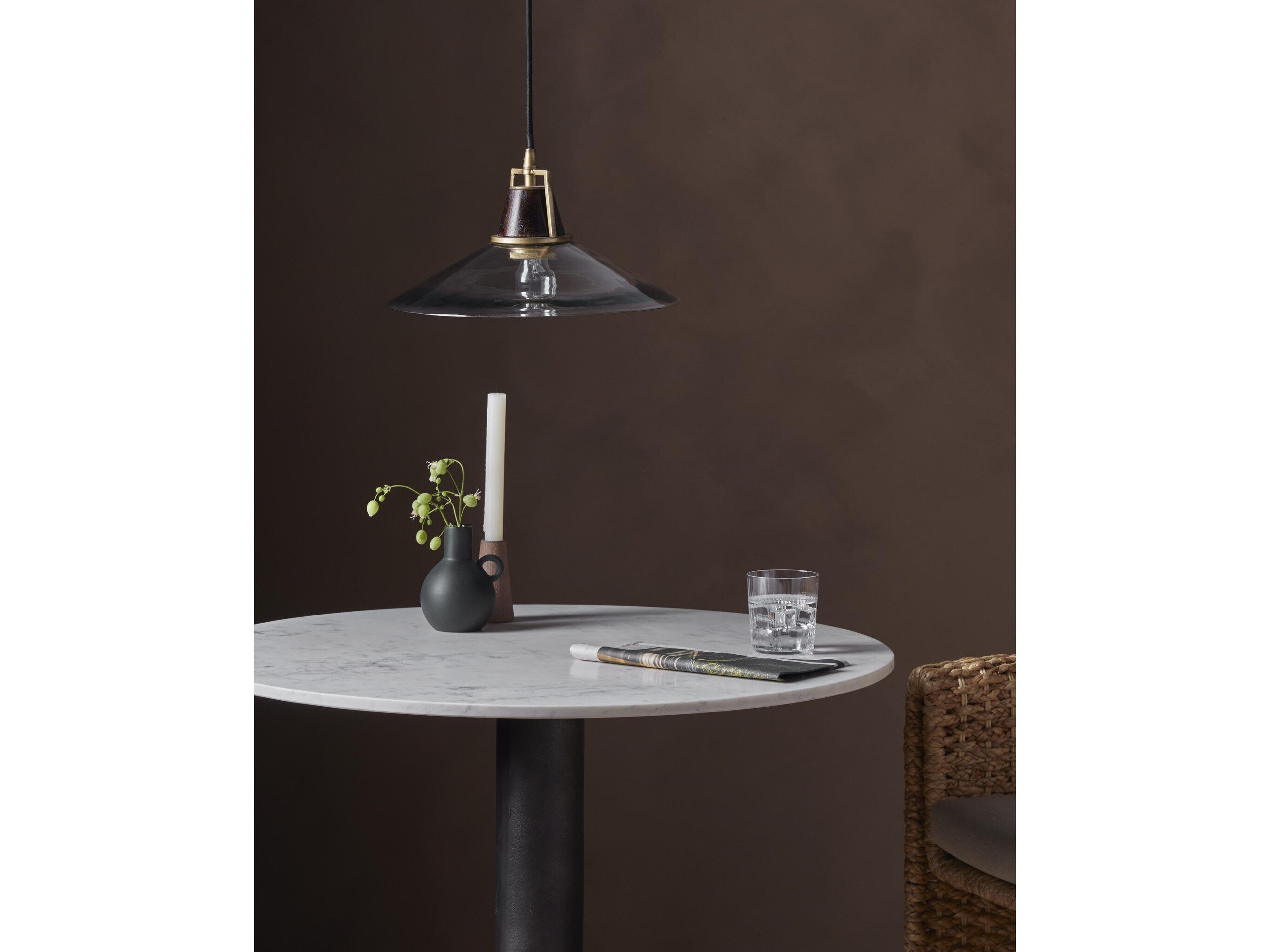 Four Hands Hutton 1-Light Brass Glass Dome Linear Pendant