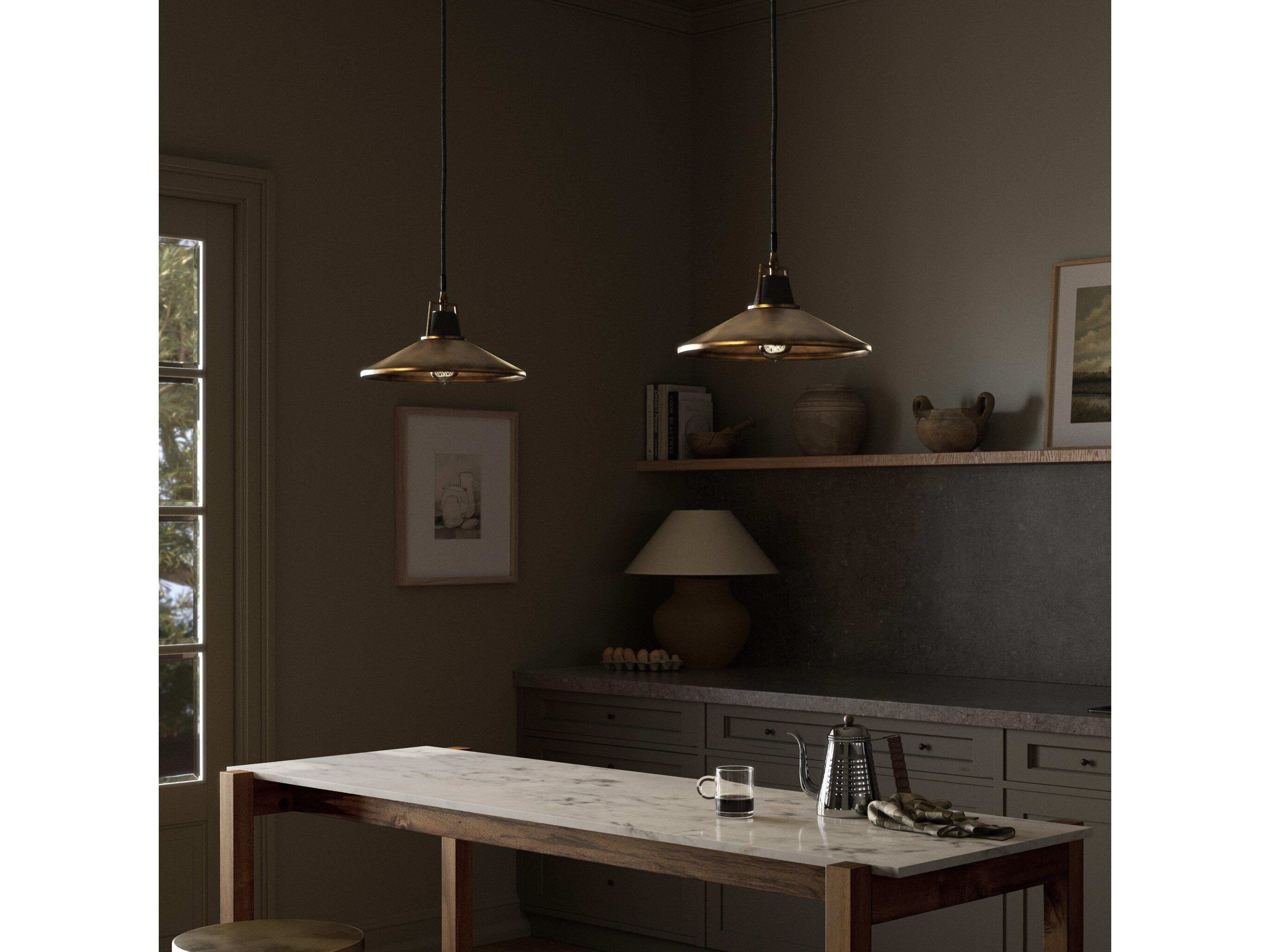 Four Hands Hutton Novak Pendant-Antique Brass