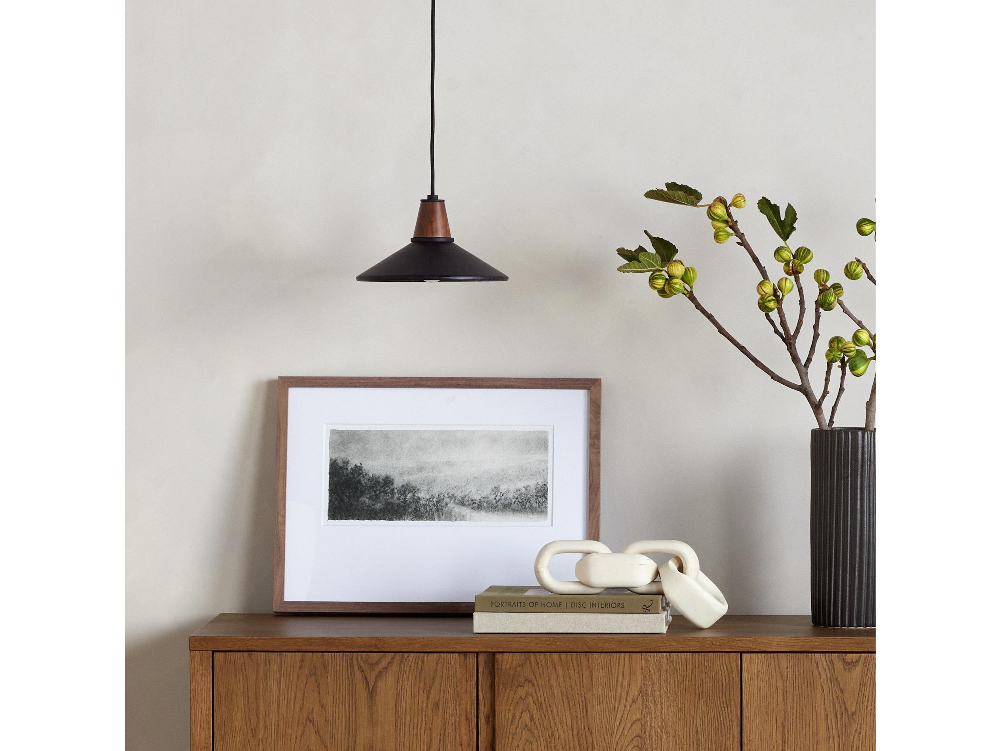 Four Hands Deacon 1-Light Black LED Dome Linear Mini Pendant