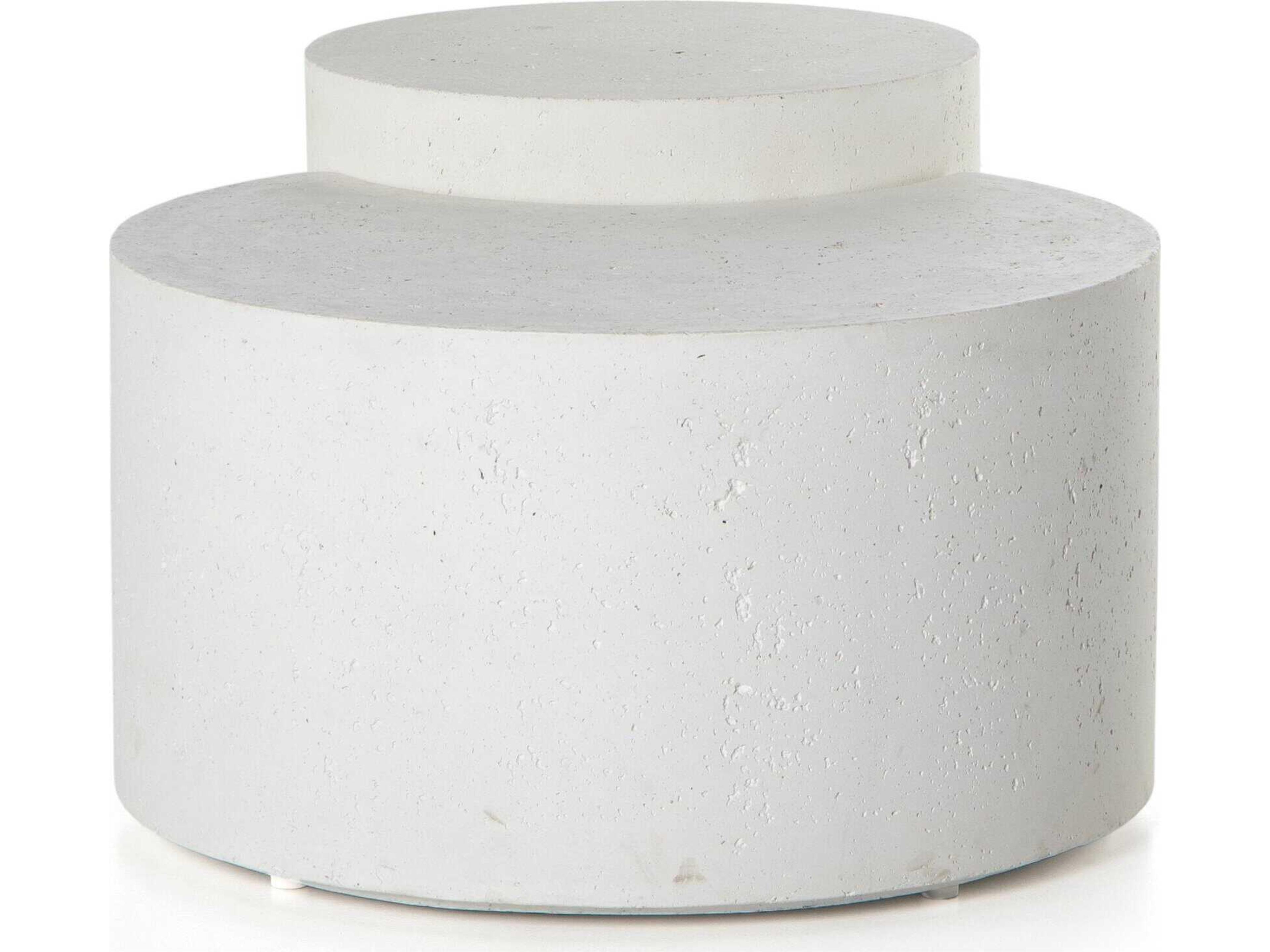 Four Hands Constantine Meza Concrete Textured White Nesting Coffee Tables