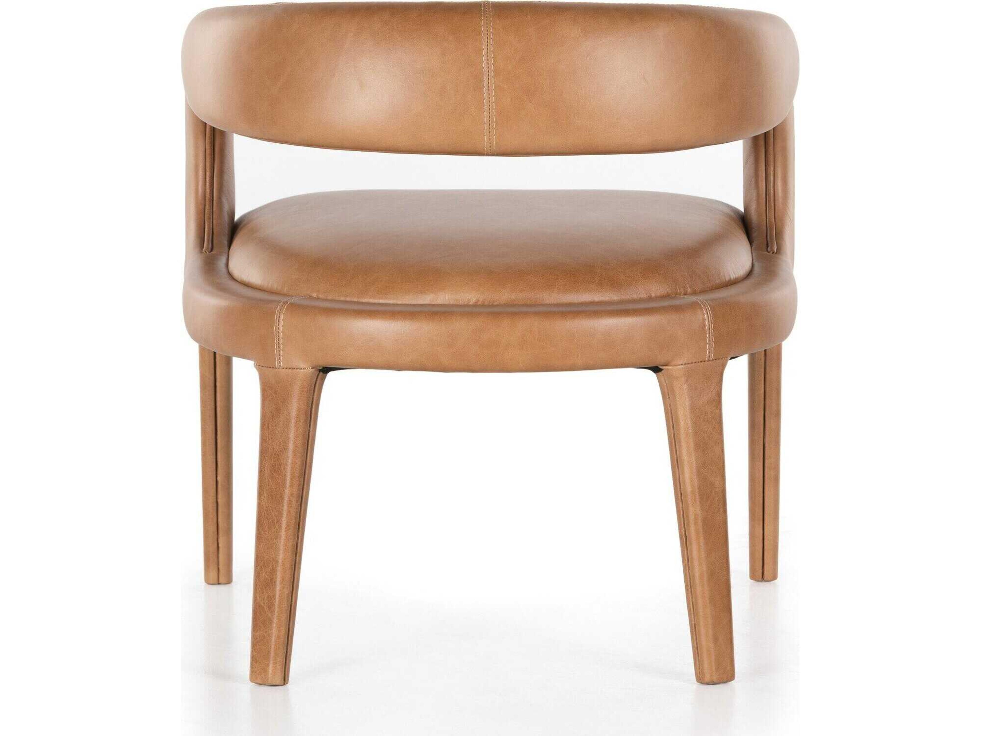 Luxecor Globetrotter Hawkins Brown Leather Accent Chair