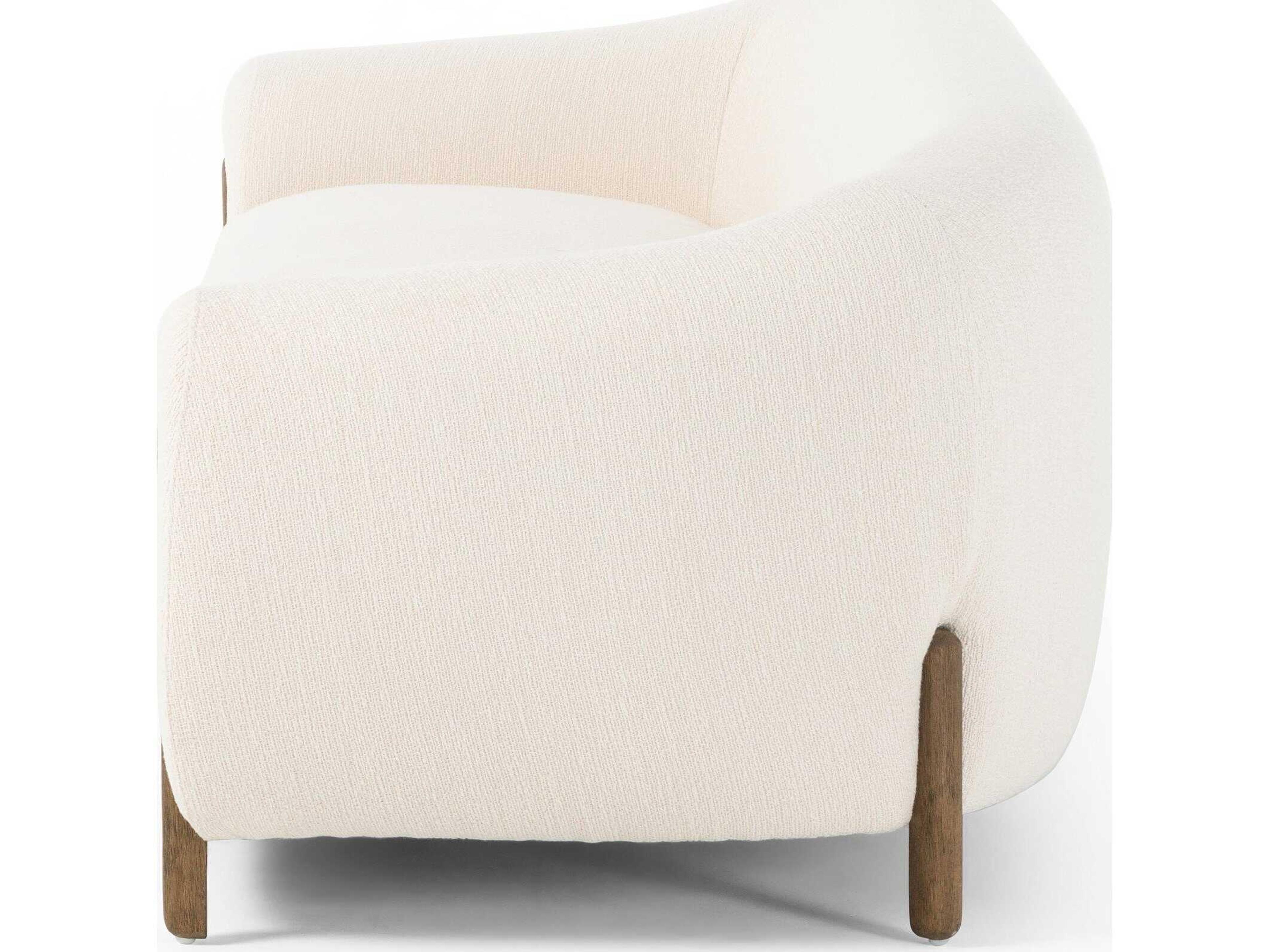 Four Hands Caswell Lyla Kerbey Ivory Distressed Natural White Upholstered Sofa