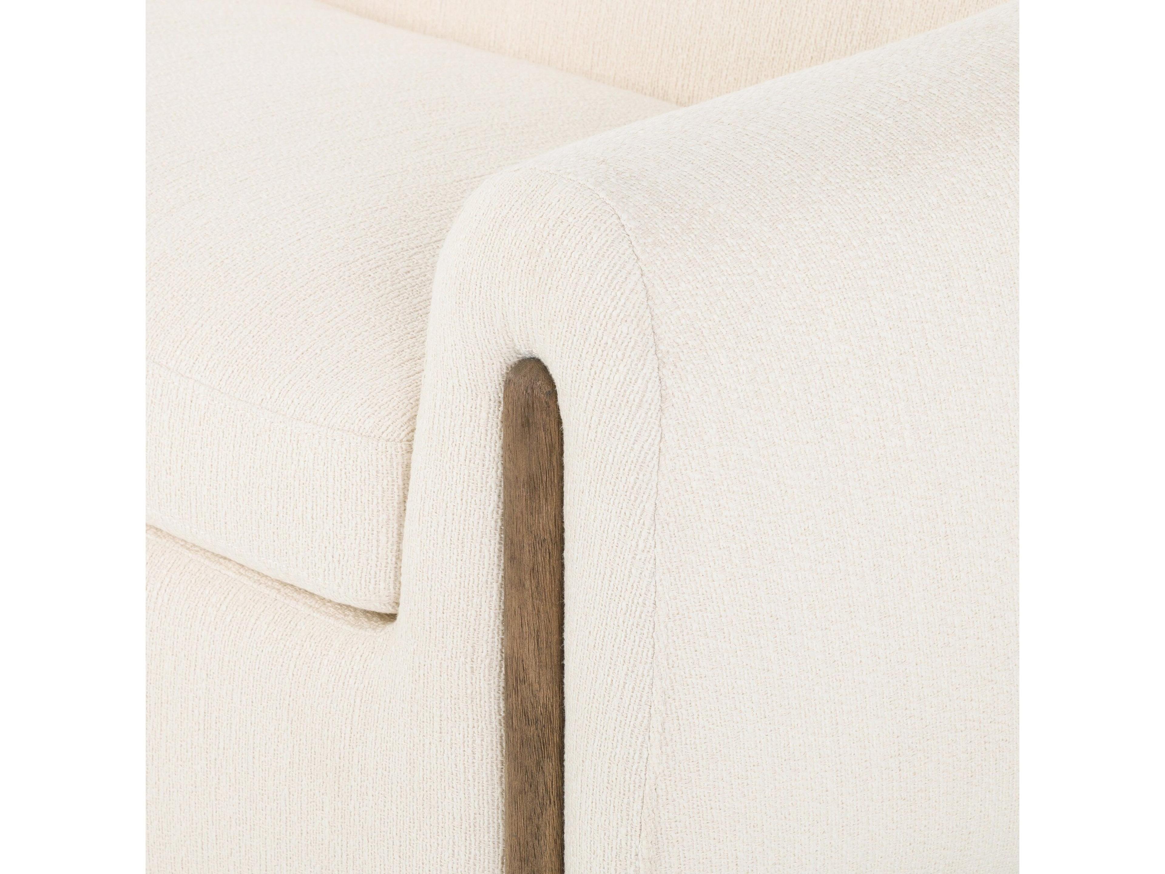 Four Hands Caswell Lyla Kerbey Ivory Distressed Natural White Upholstered Sofa