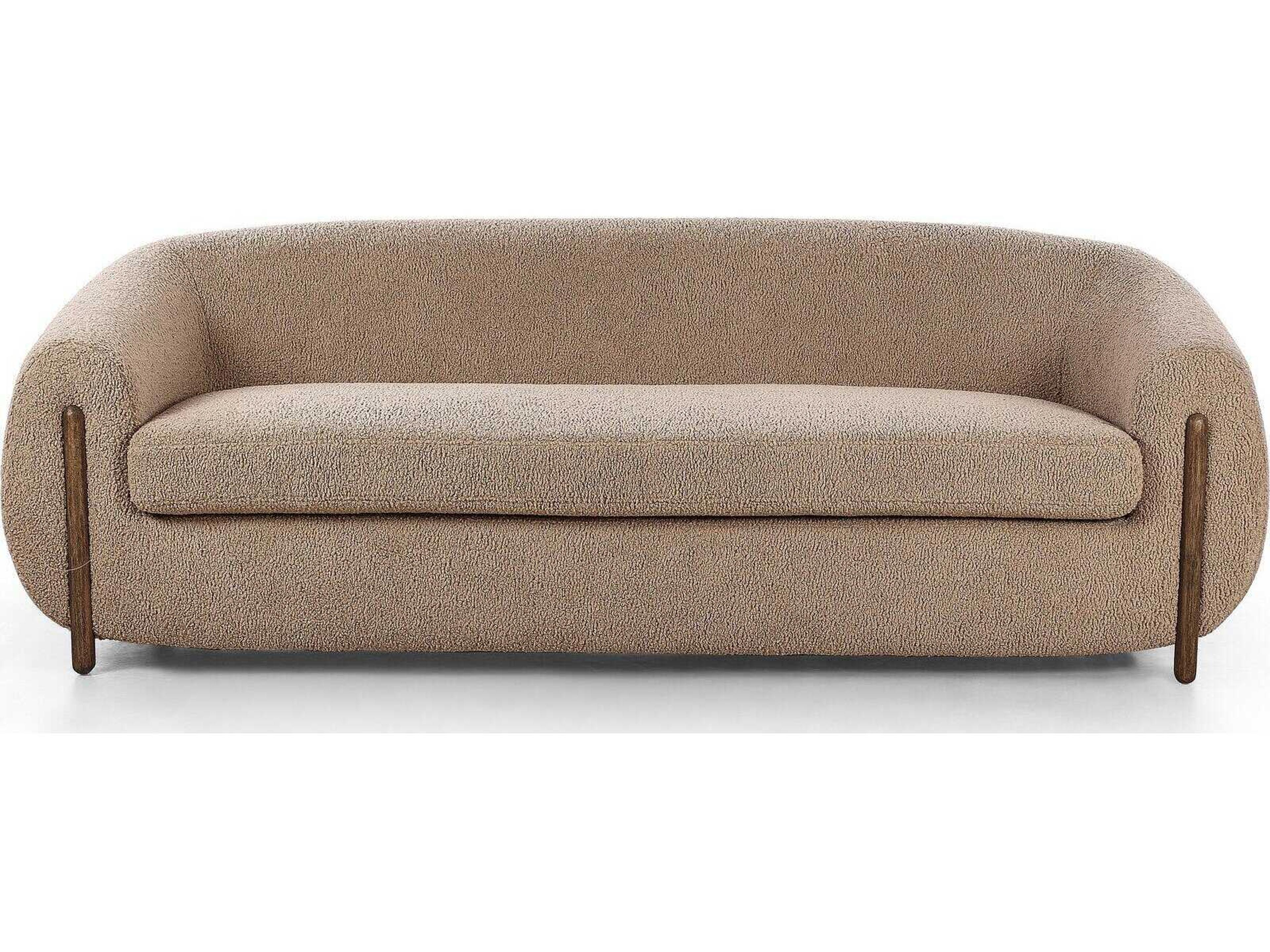 Four Hands Caswell Lyla Sheepskin Camel Upholstered Sofa