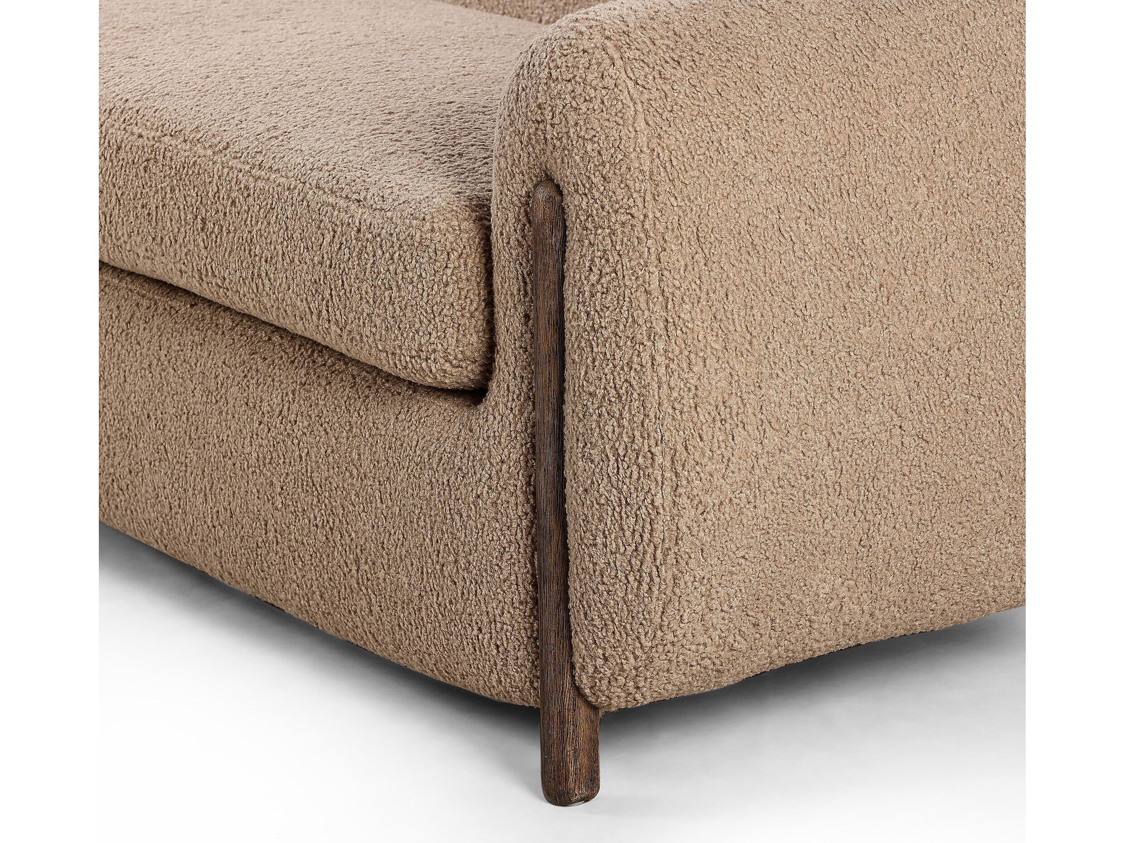 Four Hands Caswell Lyla Sheepskin Camel Upholstered Sofa