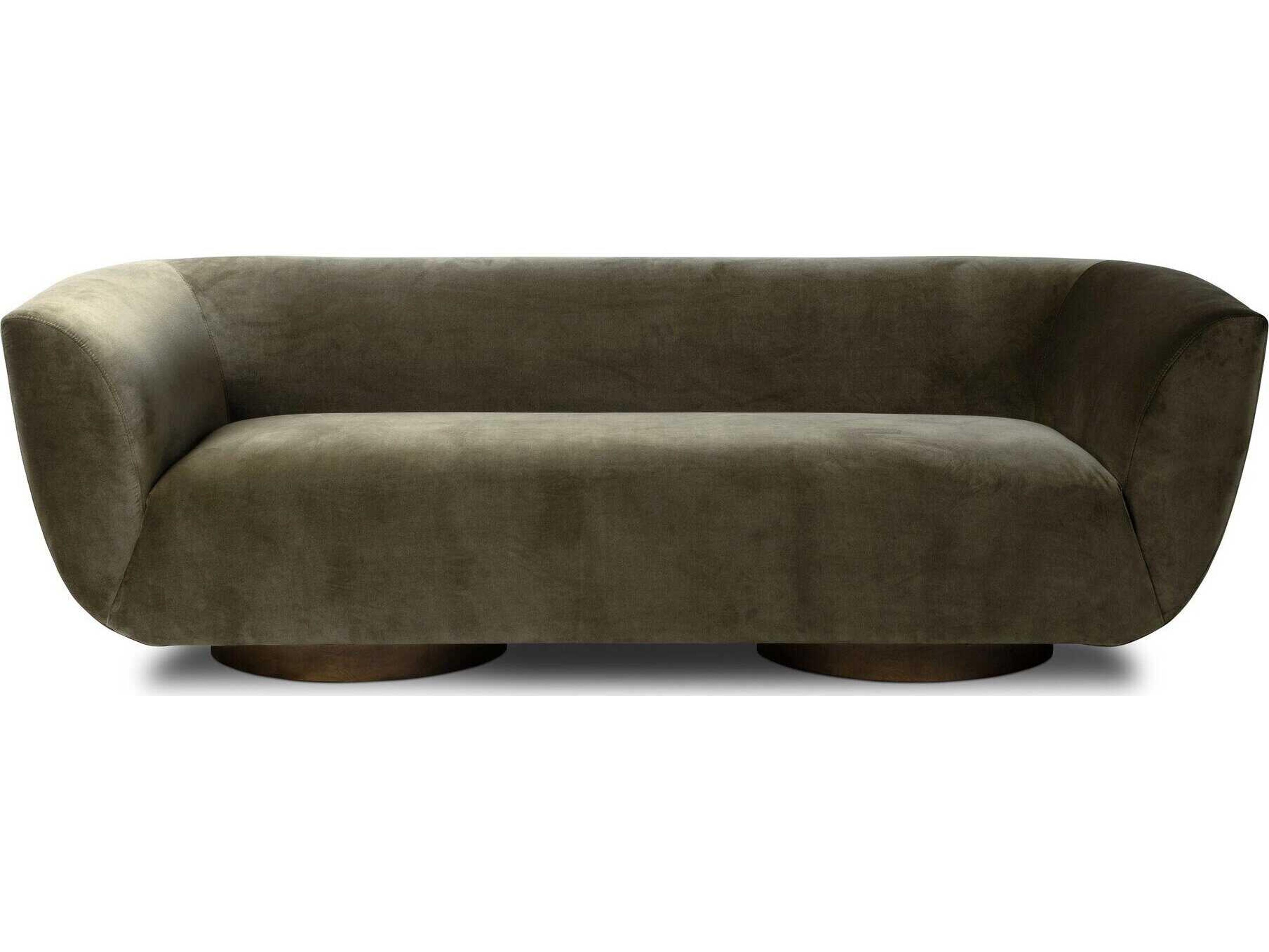 Four Hands Easton Sabine Surrey Olive Upholstered Sofa
