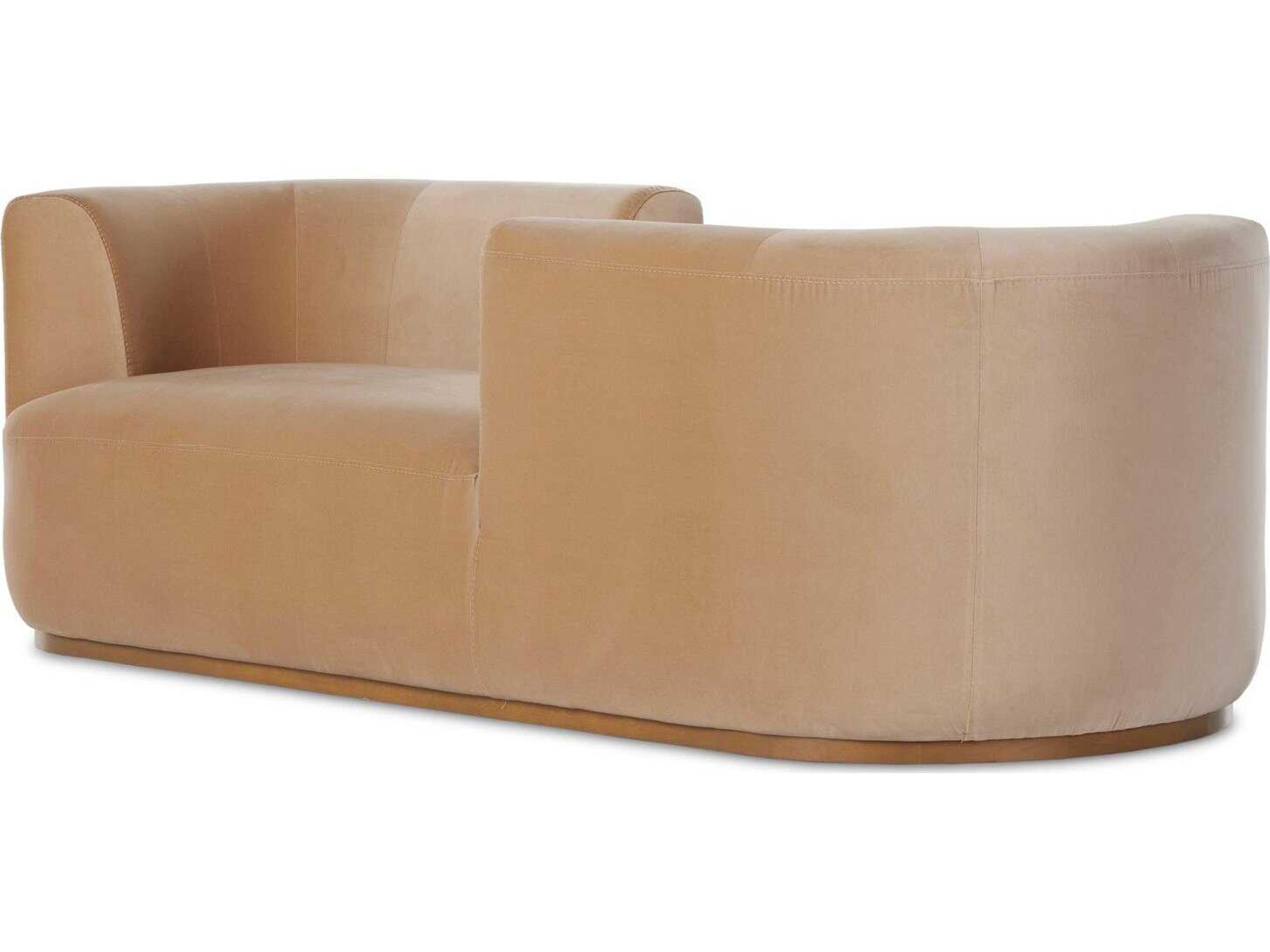 Centrale Deandra Surrey Camel Upholstered Tete A Tete Chaise