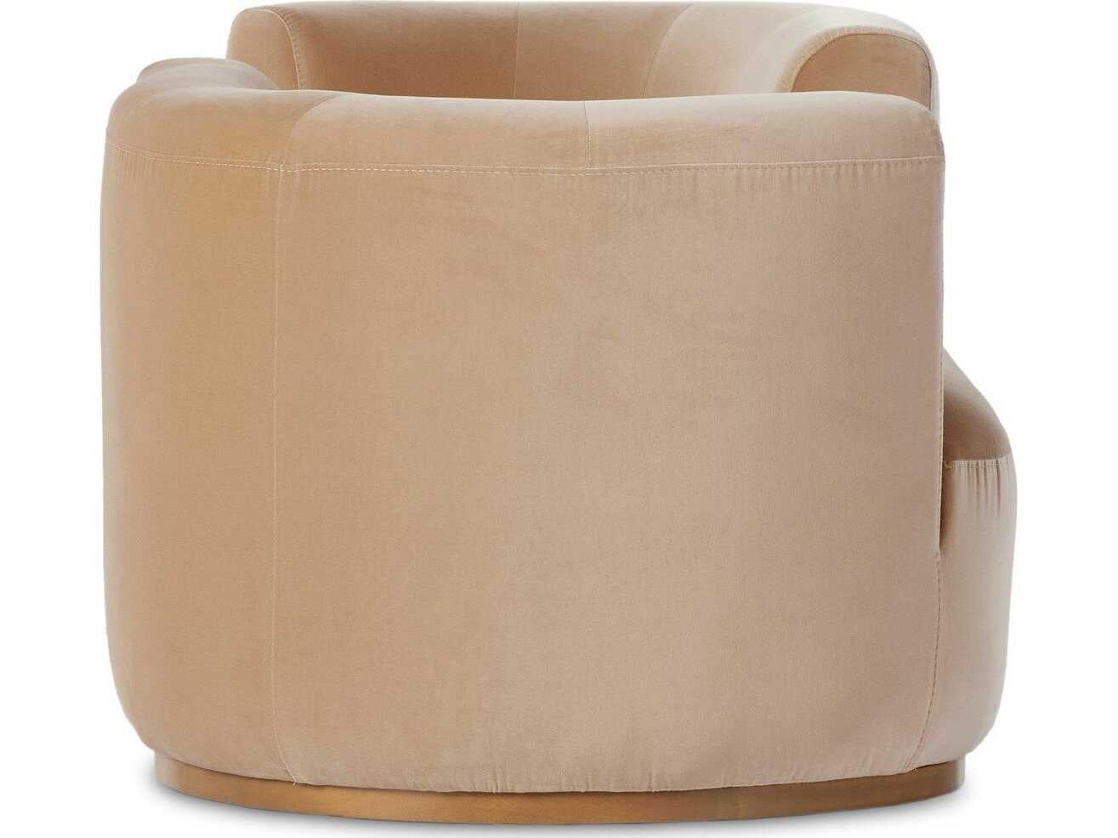 Four Hands Centrale Deandra Surrey Camel Upholstered Tete A Tete Chaise