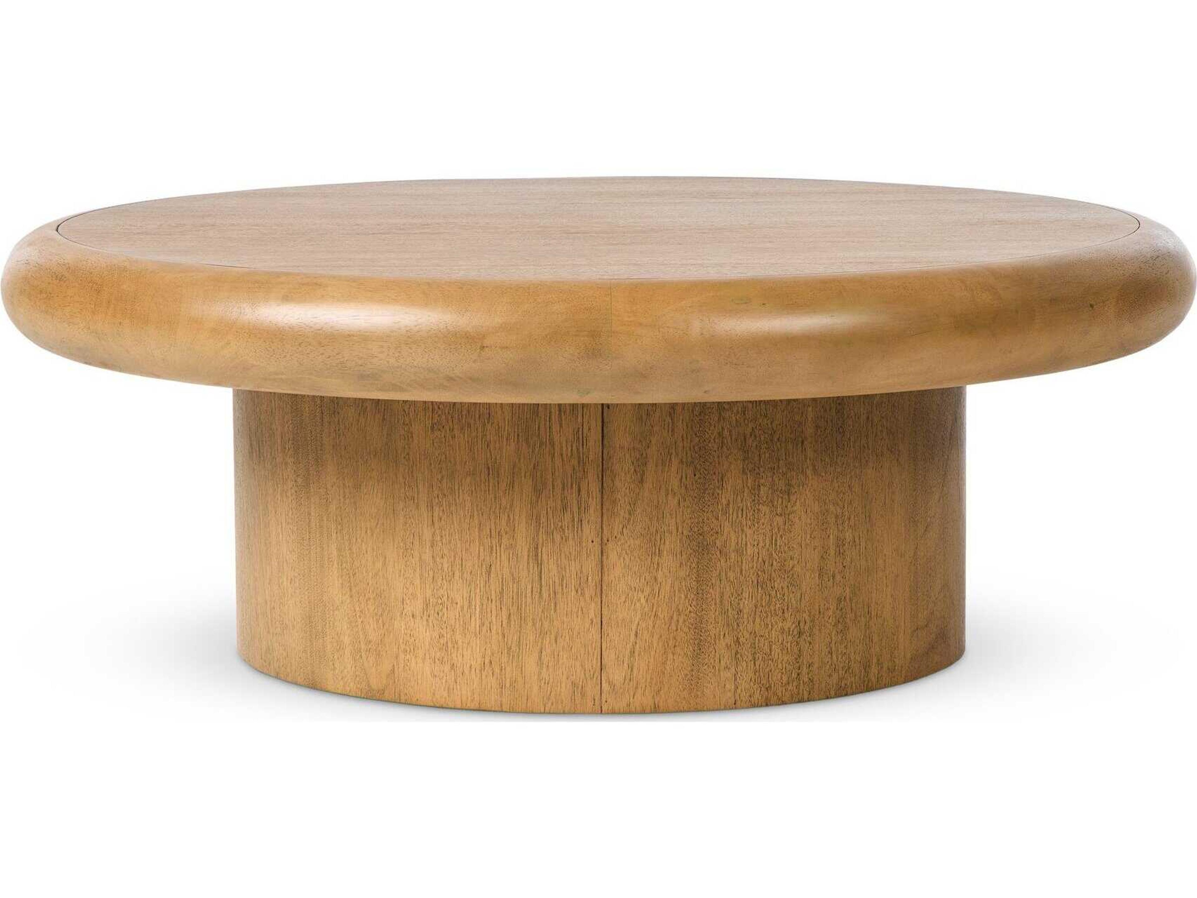 Four Hands Bolton Zach Round Burnished Parawood Coffee Table