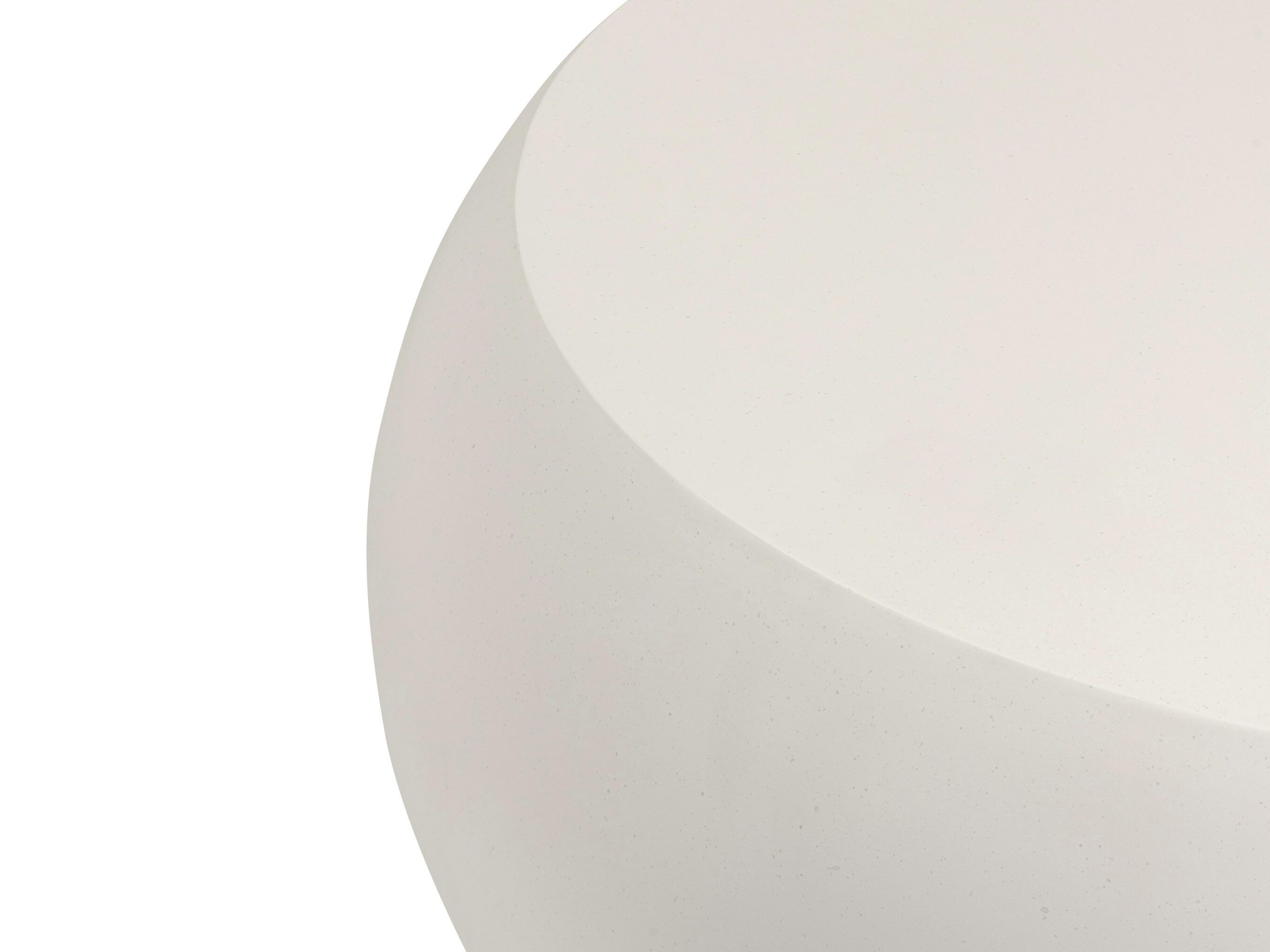 Four Hands Thayer West Round Concrete Ivory Clay Coffee Table