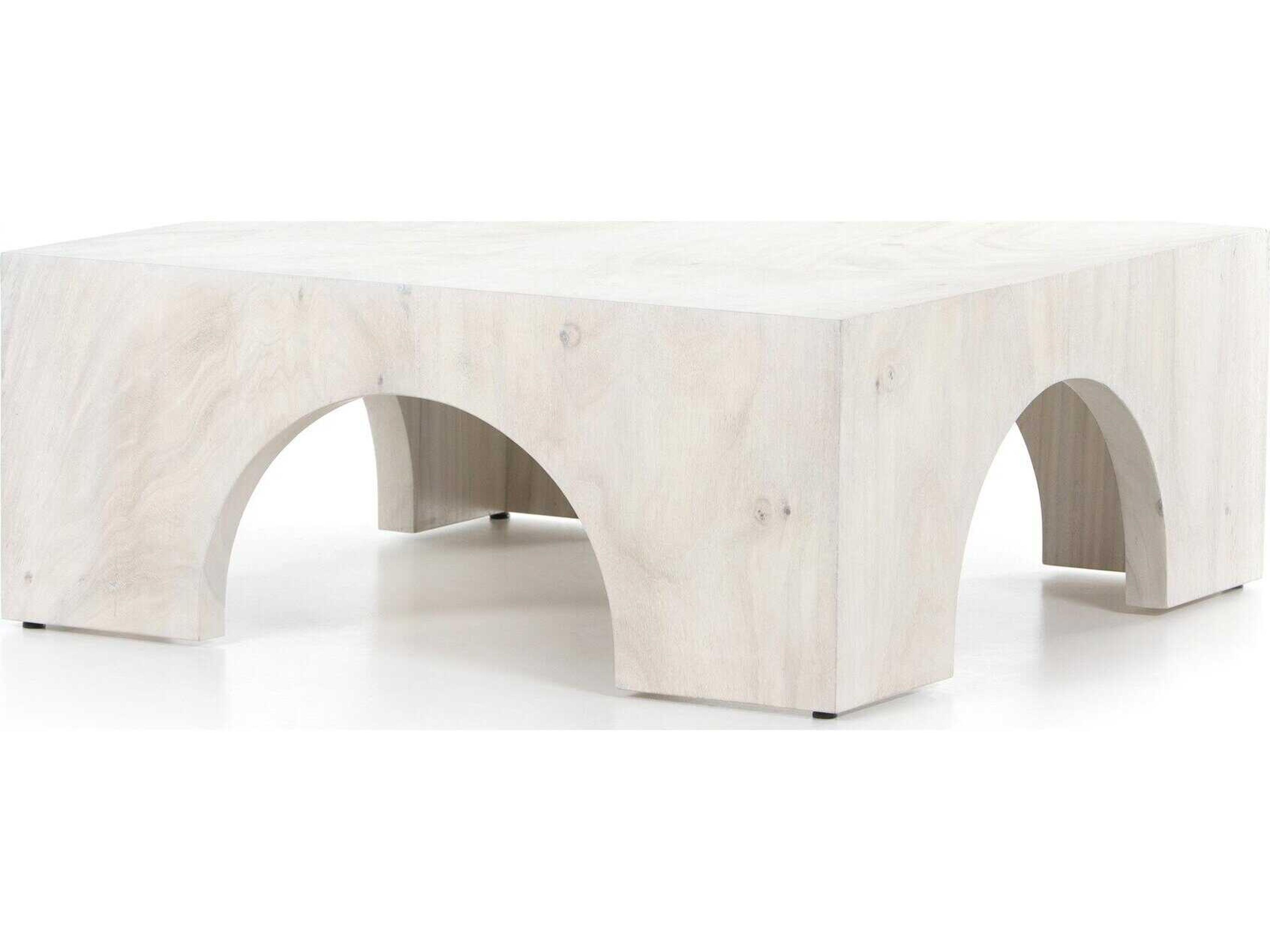 Four Hands Wesson Fausto Square Wood Bleached Guanacaste Coffee Table