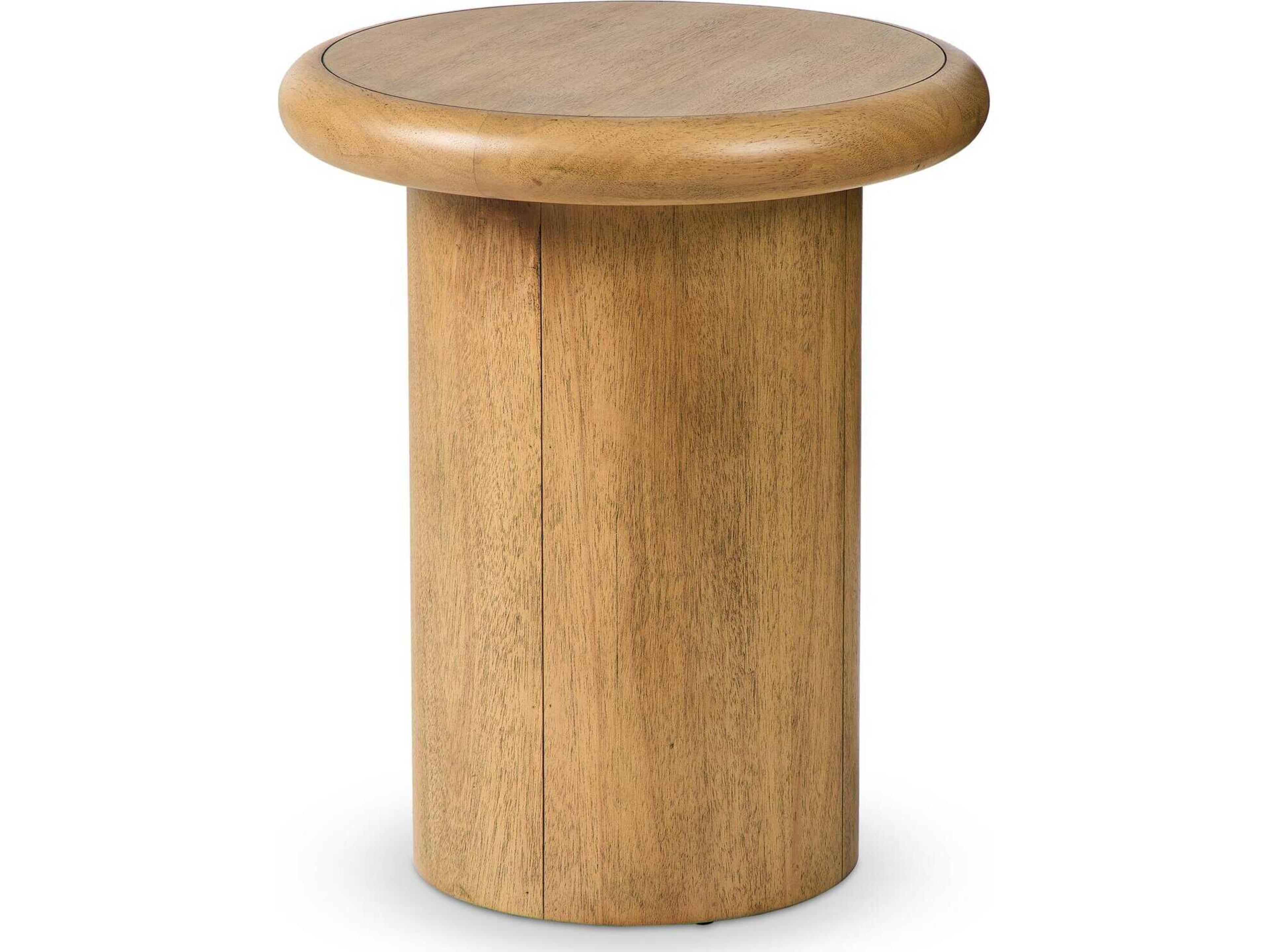 Four Hands Bolton Zach Round Burnished Parawood End Table