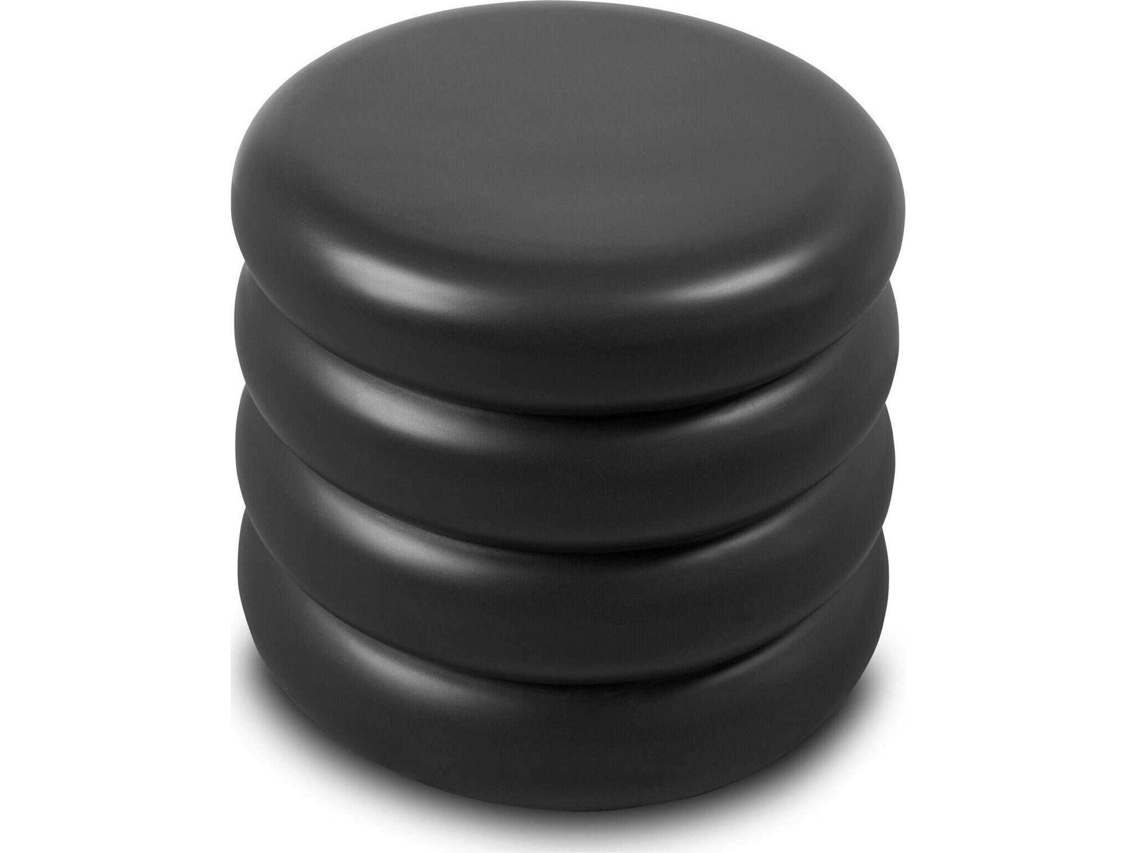 Four Hands Thayer West Black Concrete End Table