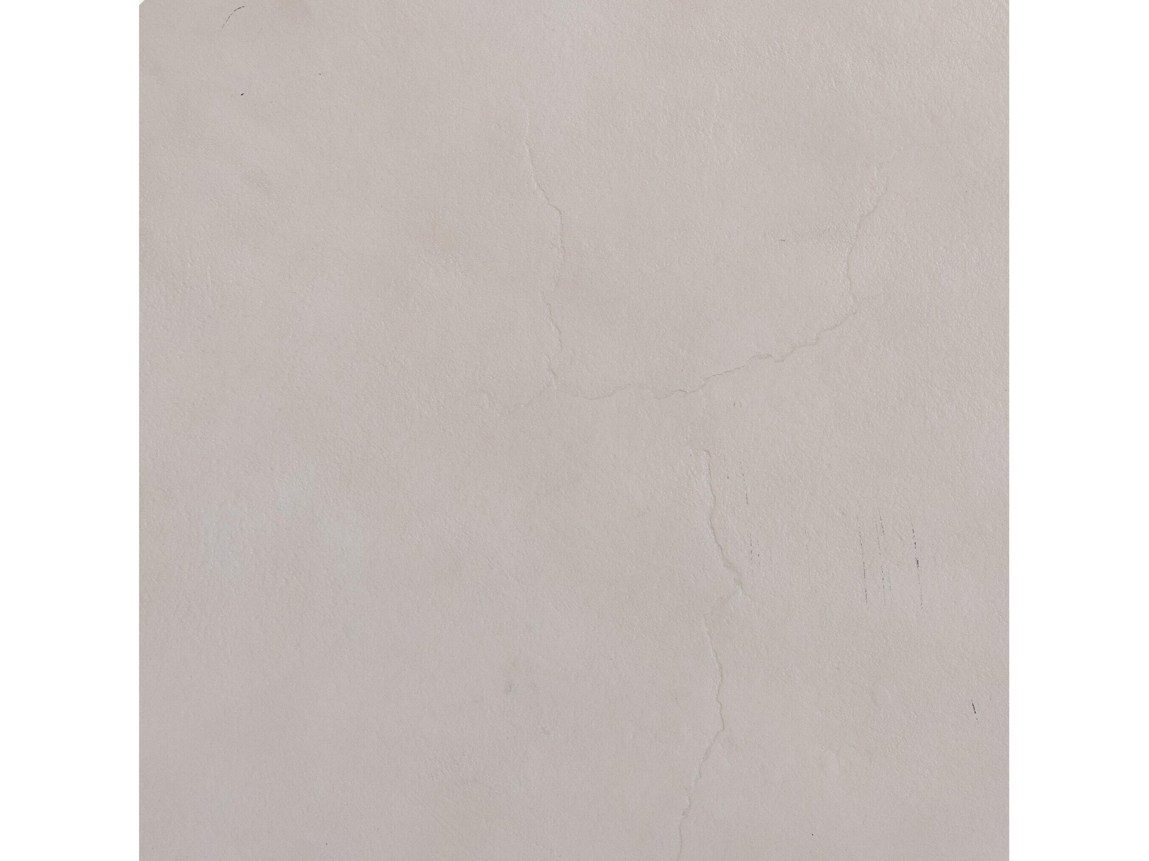 Four Hands Marlow Searcy Round Metal Textured Matte White End Table