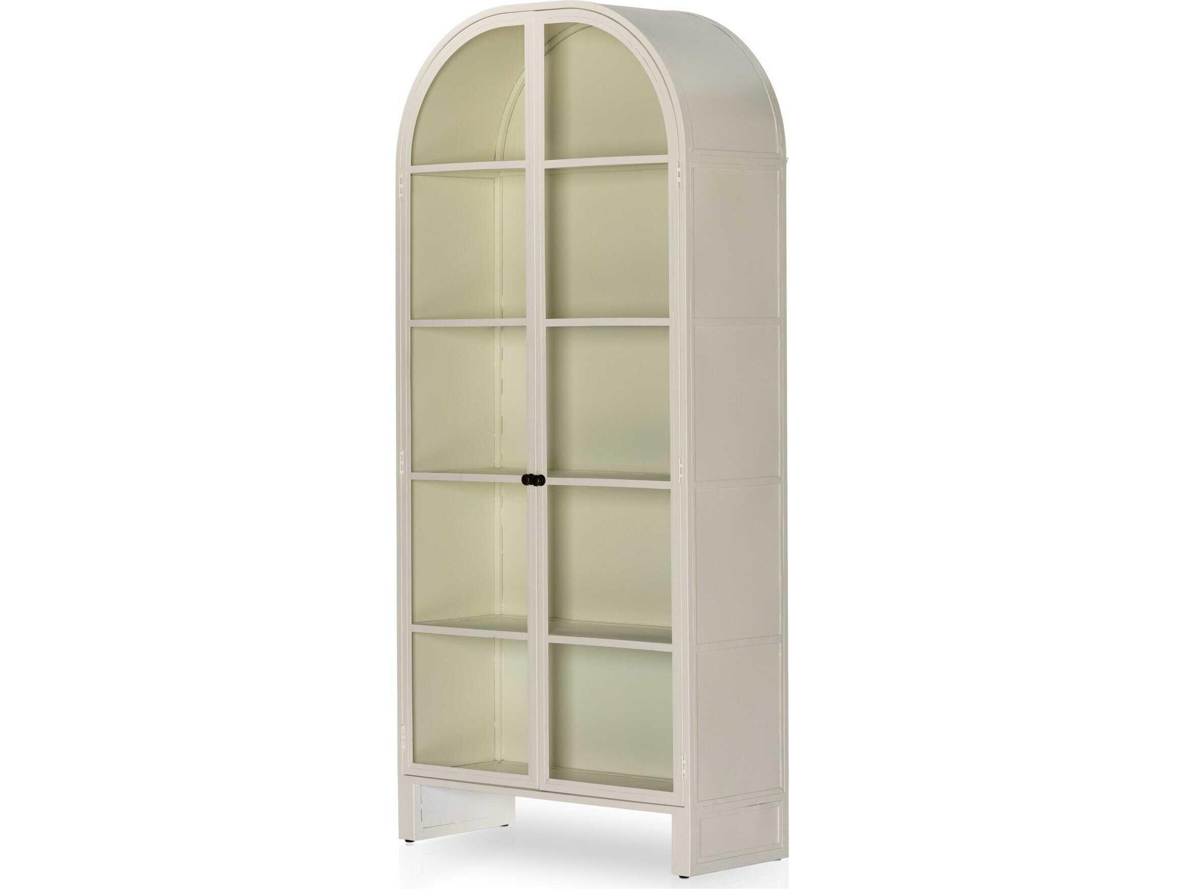 Breya Arched Display Cabinet in Cream