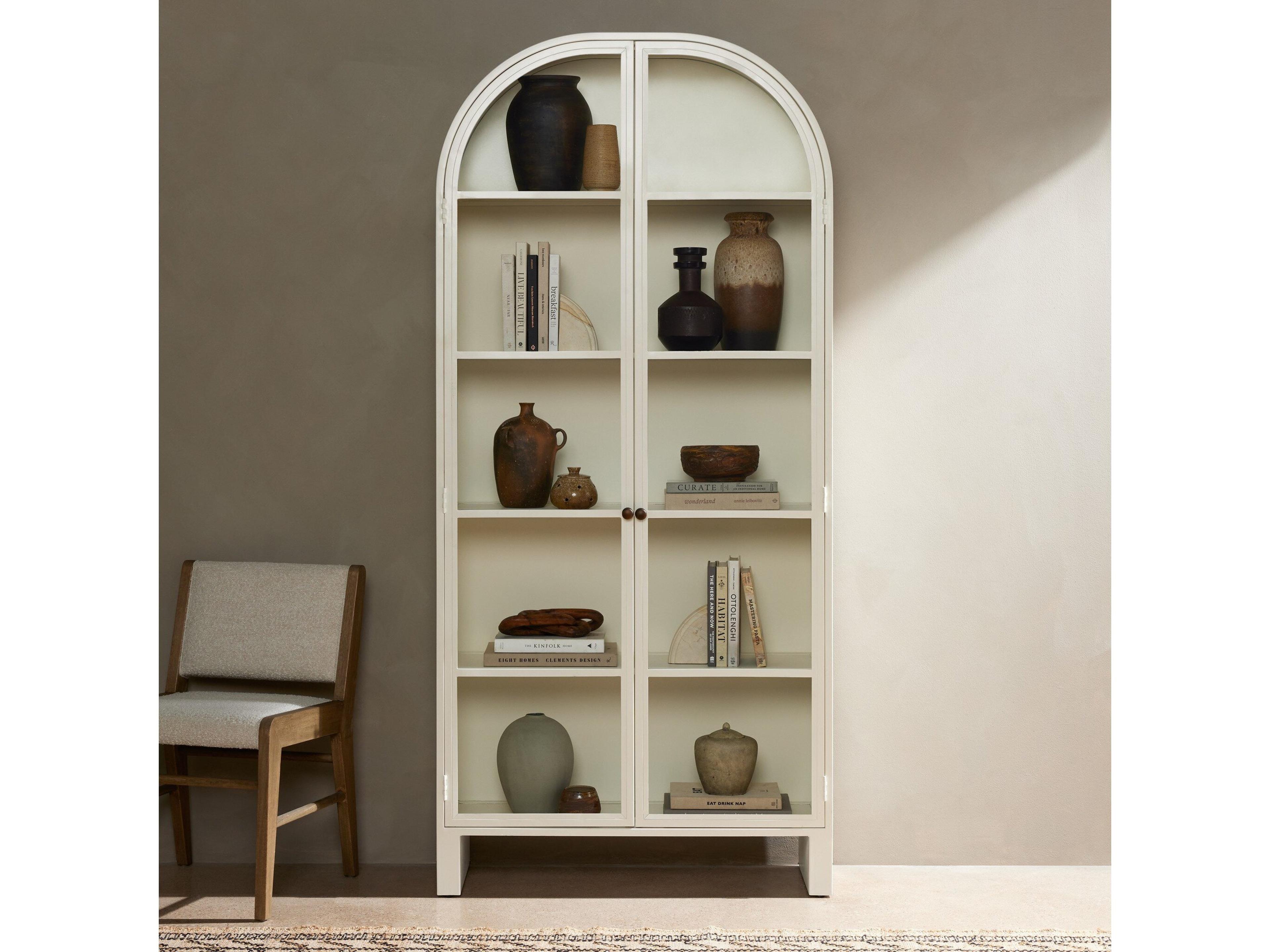 Four Hands Bolton Breya Cream Powder Coat  Cabinet