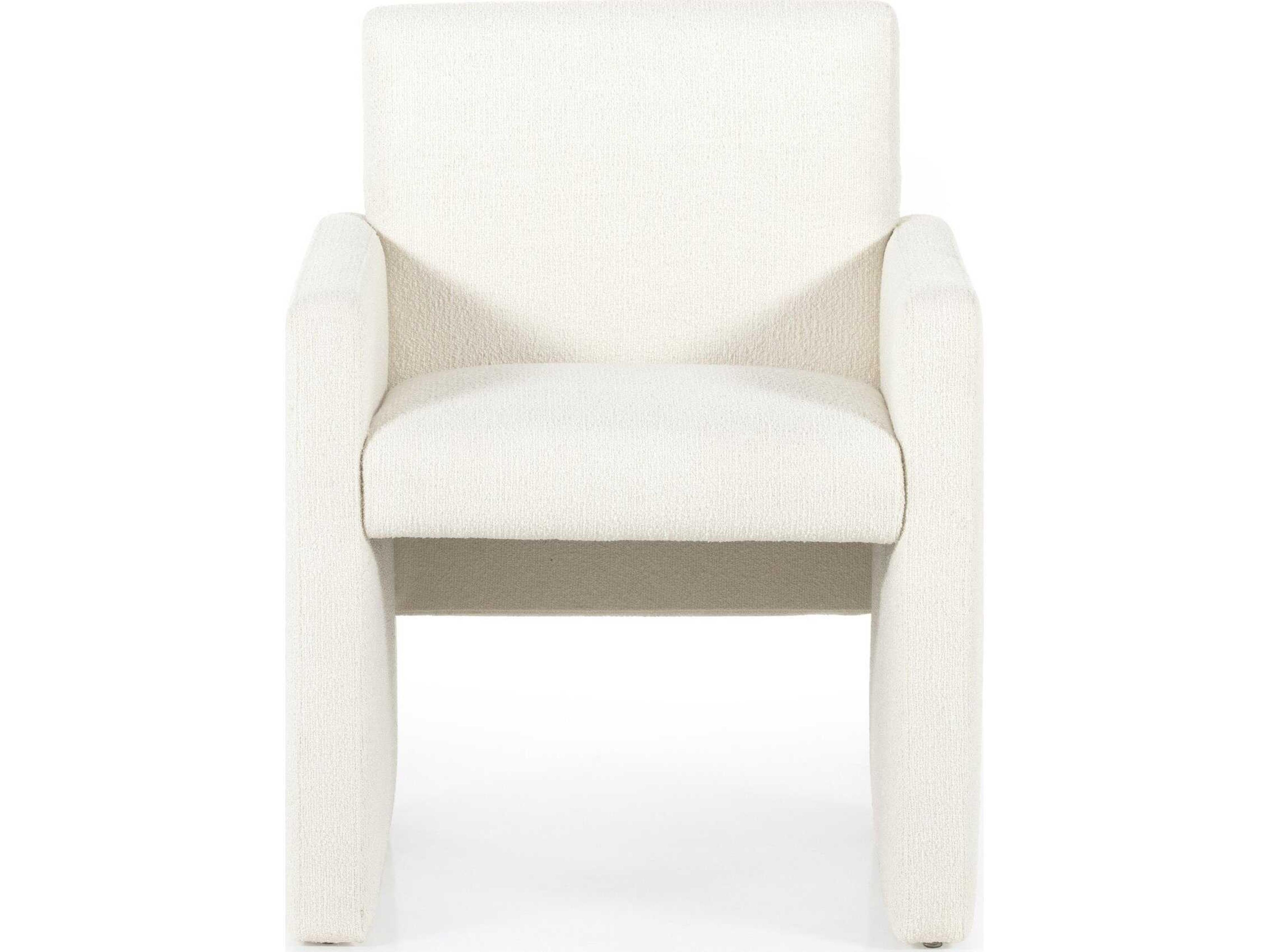 Four Hands Grayson Kima White Upholstered Arm Dining Chair