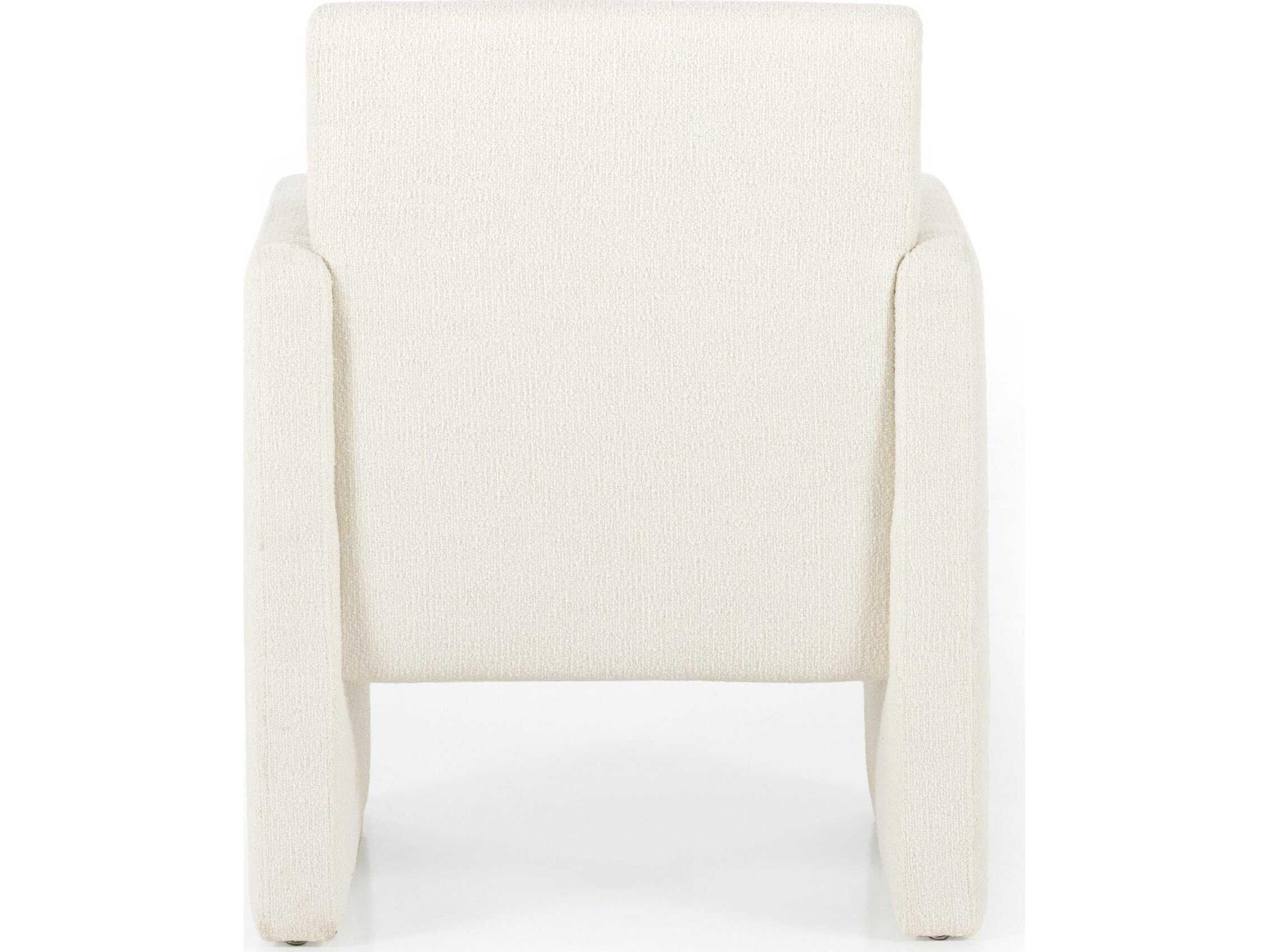 Luxecor Globetrotter Kima White Upholstered Arm Dining Chair