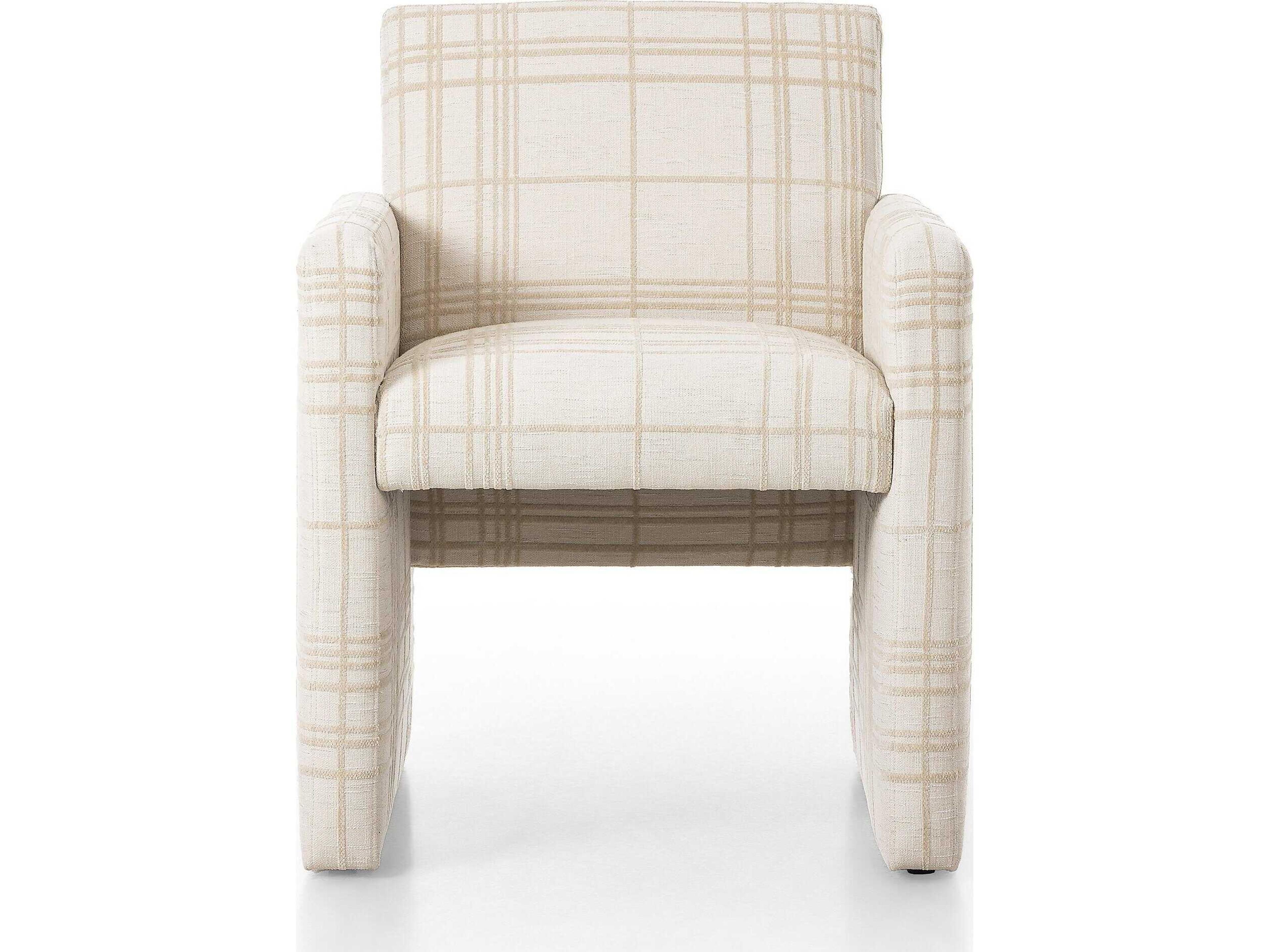 Four Hands Grayson Kima Beige Upholstered Arm Dining Chair