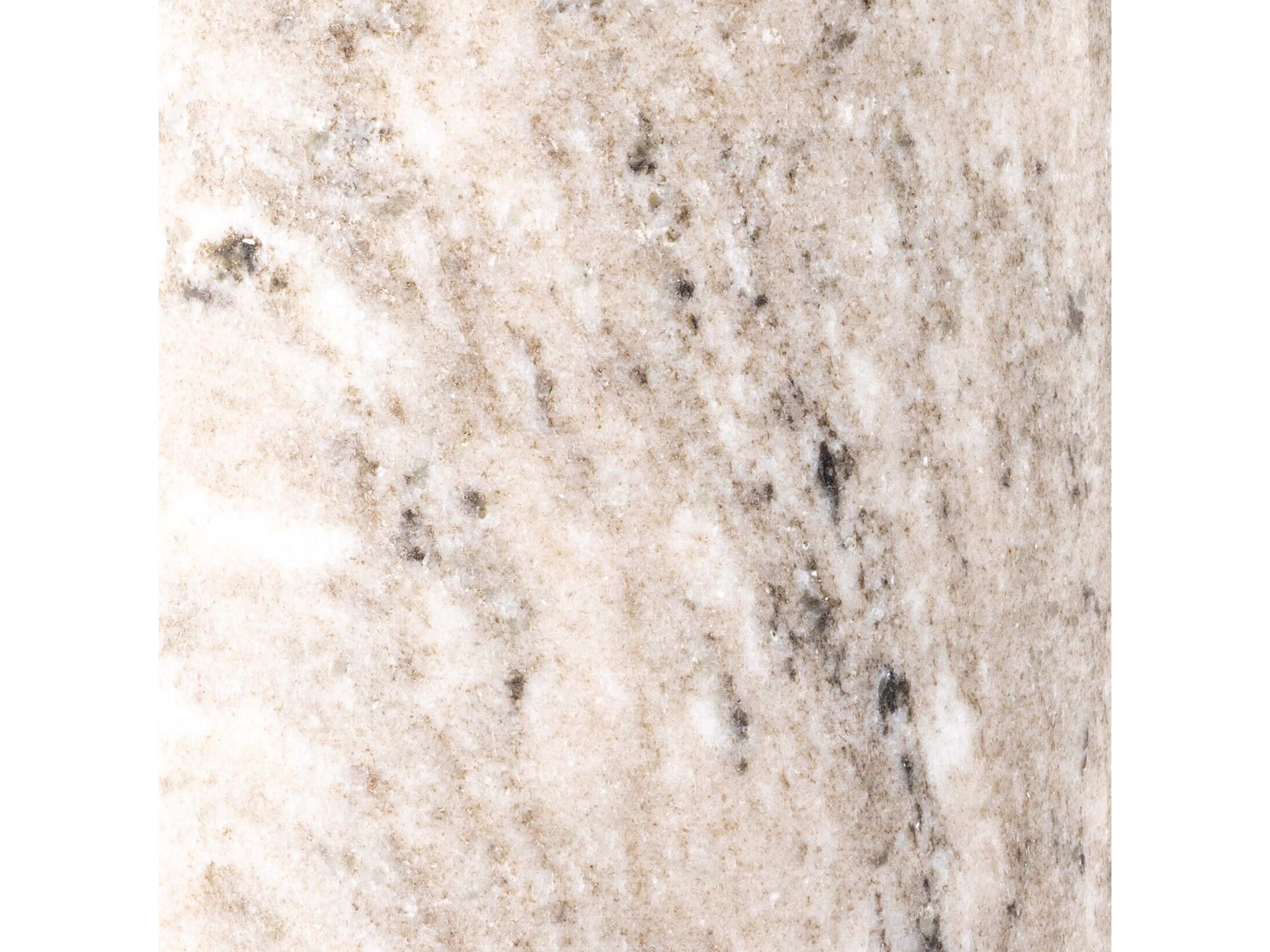 Four Hands Marlow Cronos Round Metal River Grey Marble Solid Aged End Table