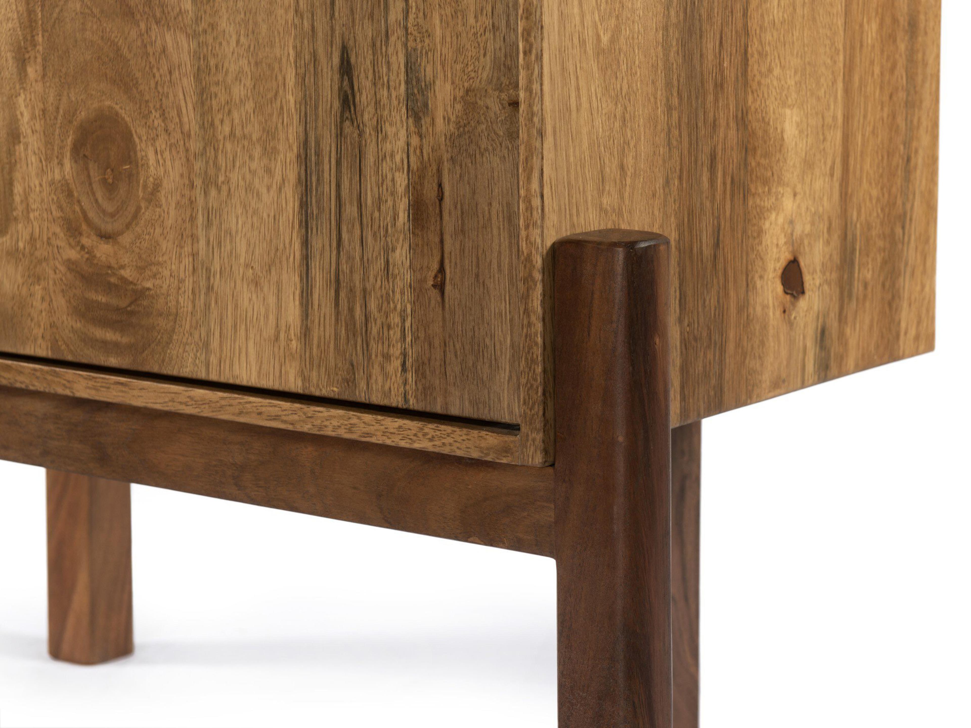 Four Hands Merritt Brown Acacia Wood Bar Cabinet