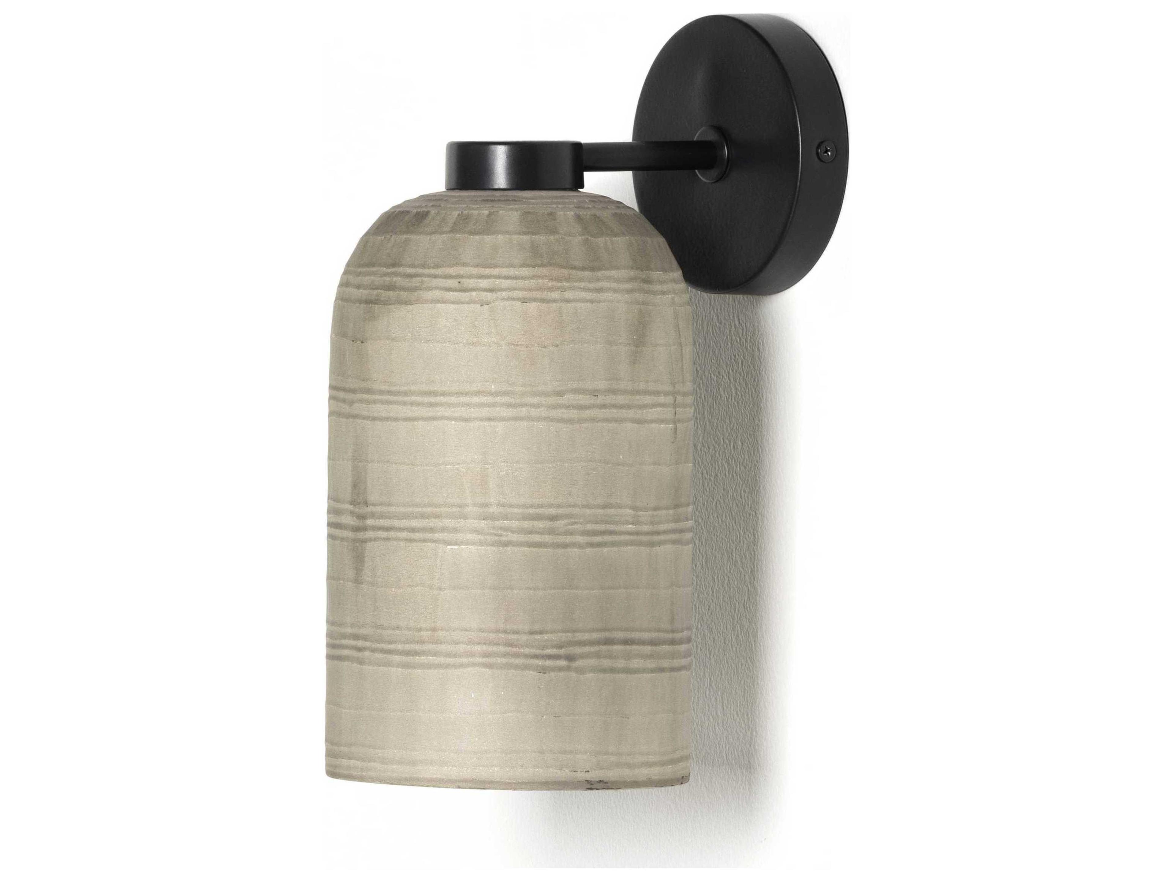 Globetrotter Antiqued Iron Clear Glass Black Wall Sconce