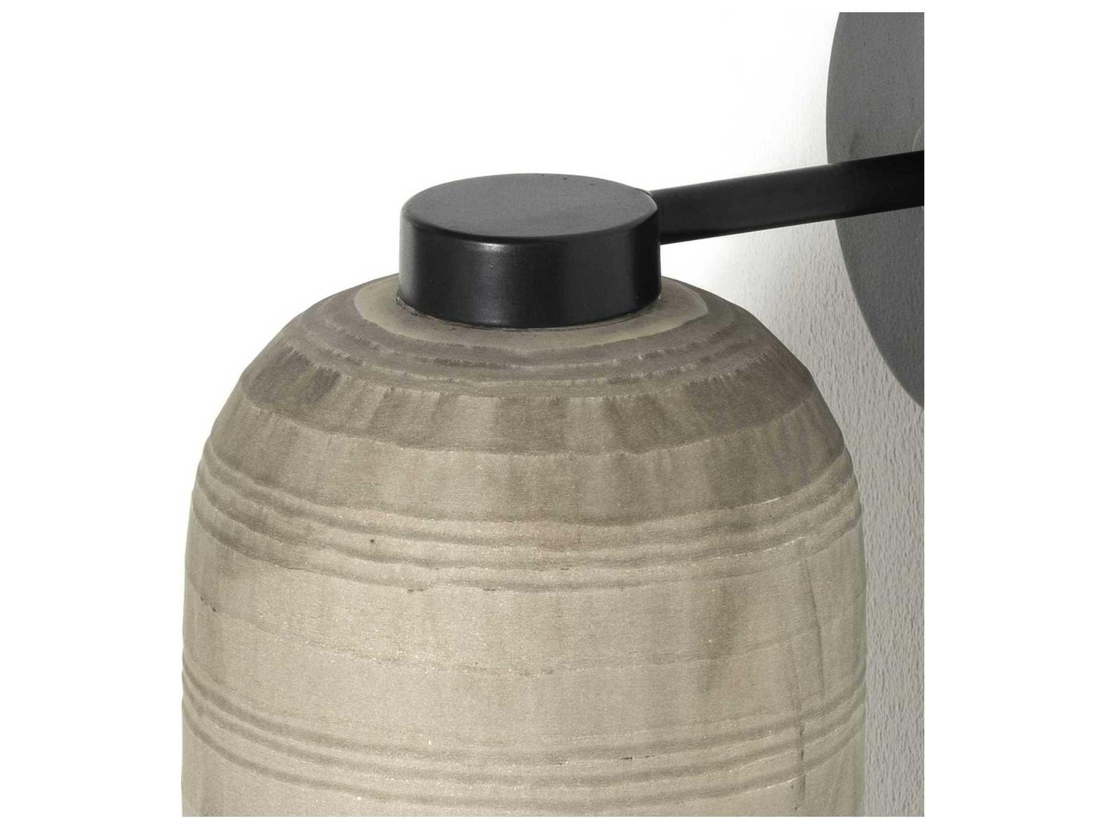 Luxecor Globetrotter Antiqued Iron Clear Glass Black Wall Sconce