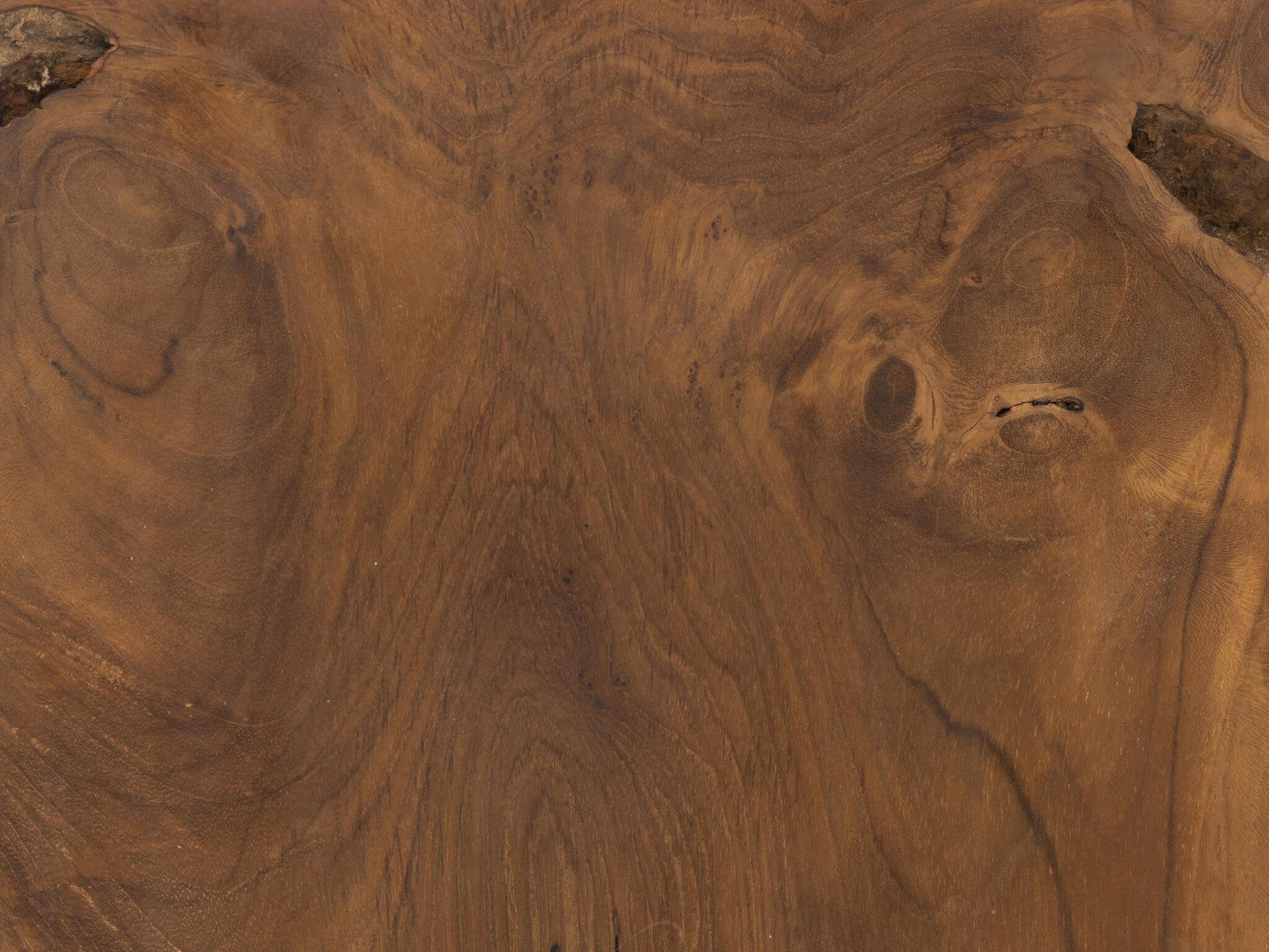 Four Hands Duvall Teak Square Stool Aged Natural Teak Stool