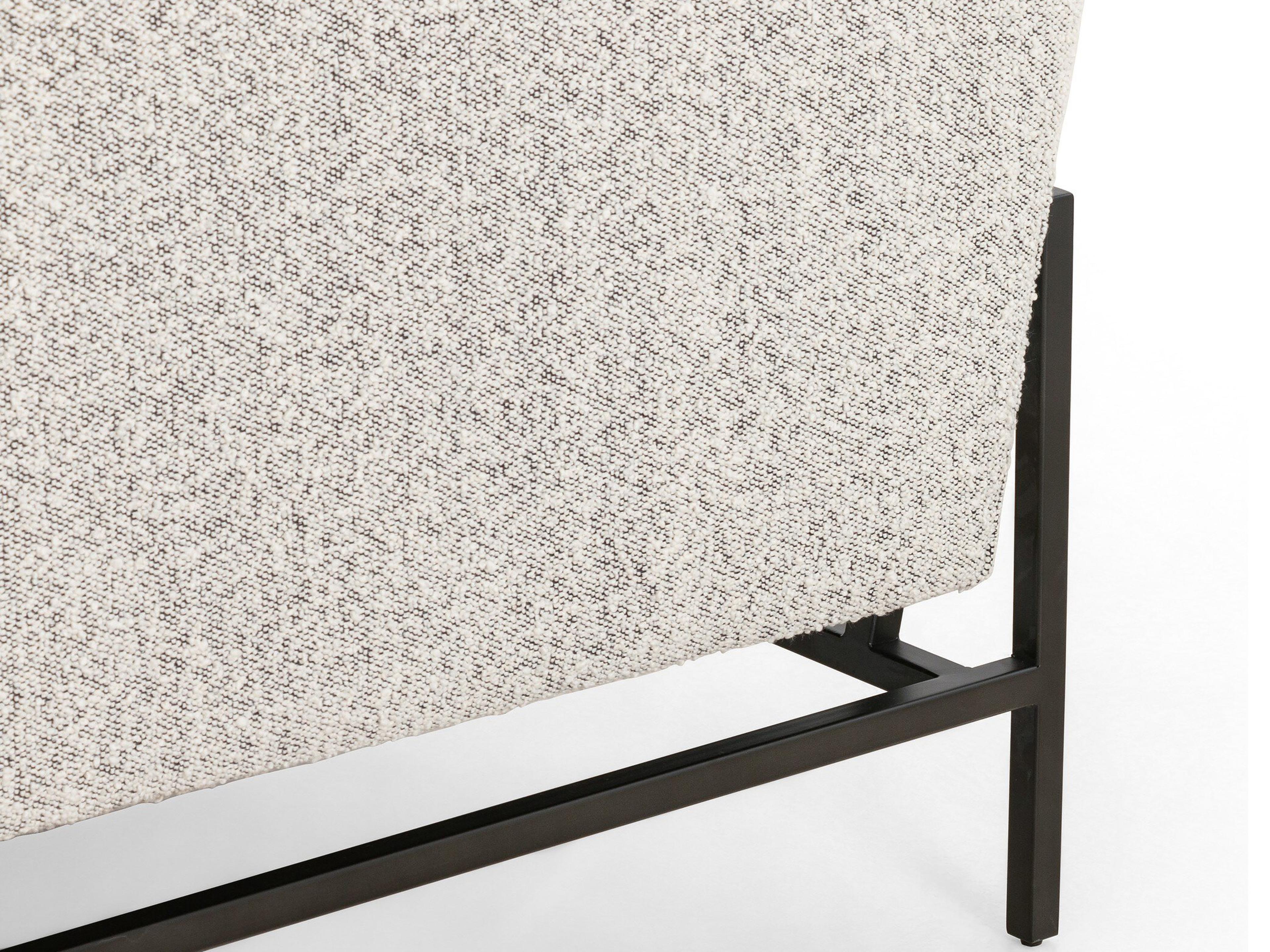 Four Hands Grayson Vanna Carbon Ebony Knoll Domino Upholstered Loveseat