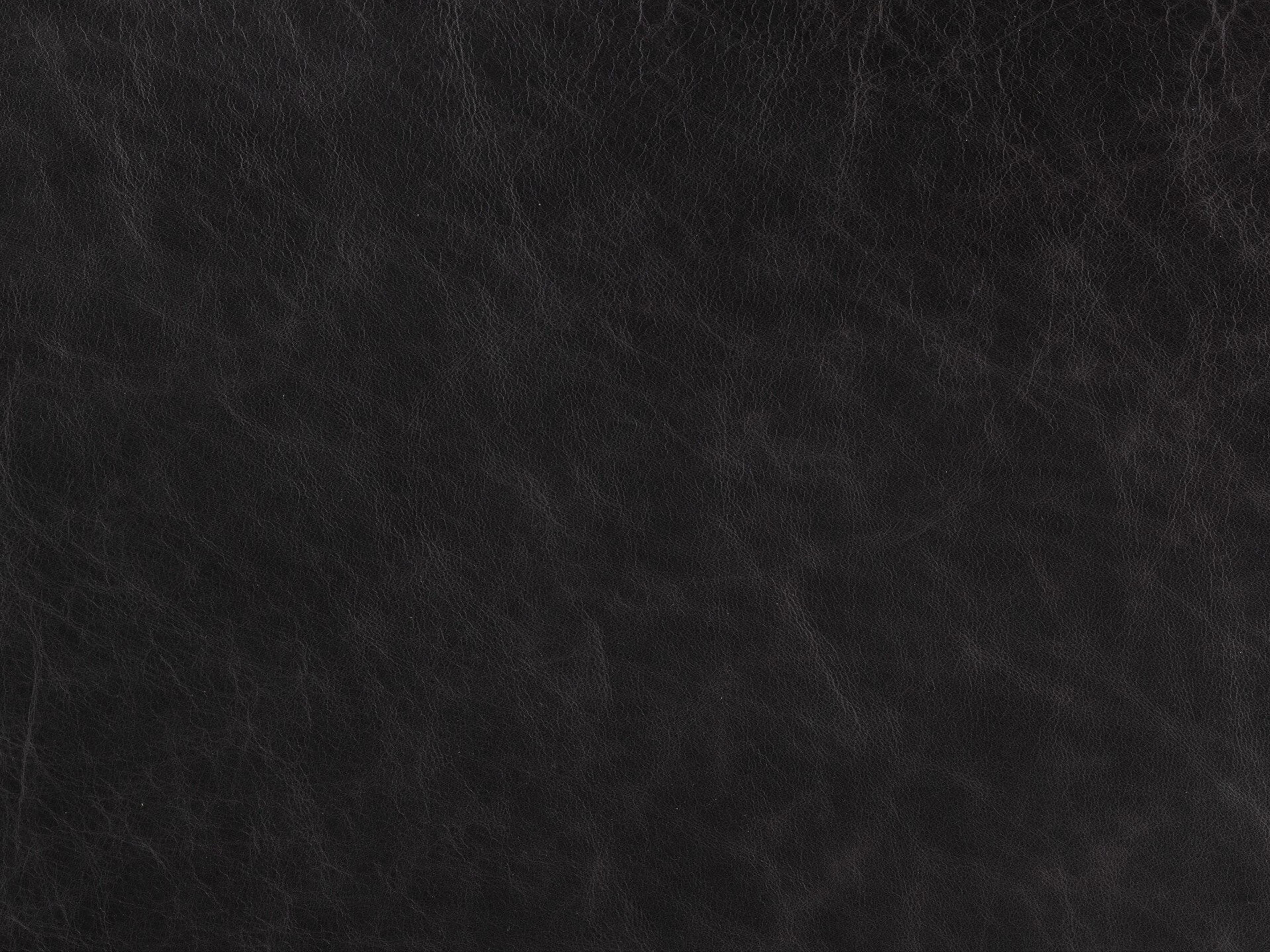 Four Hands Allston Amare Leather Ash Wood Black Upholstered Side Dining Chair