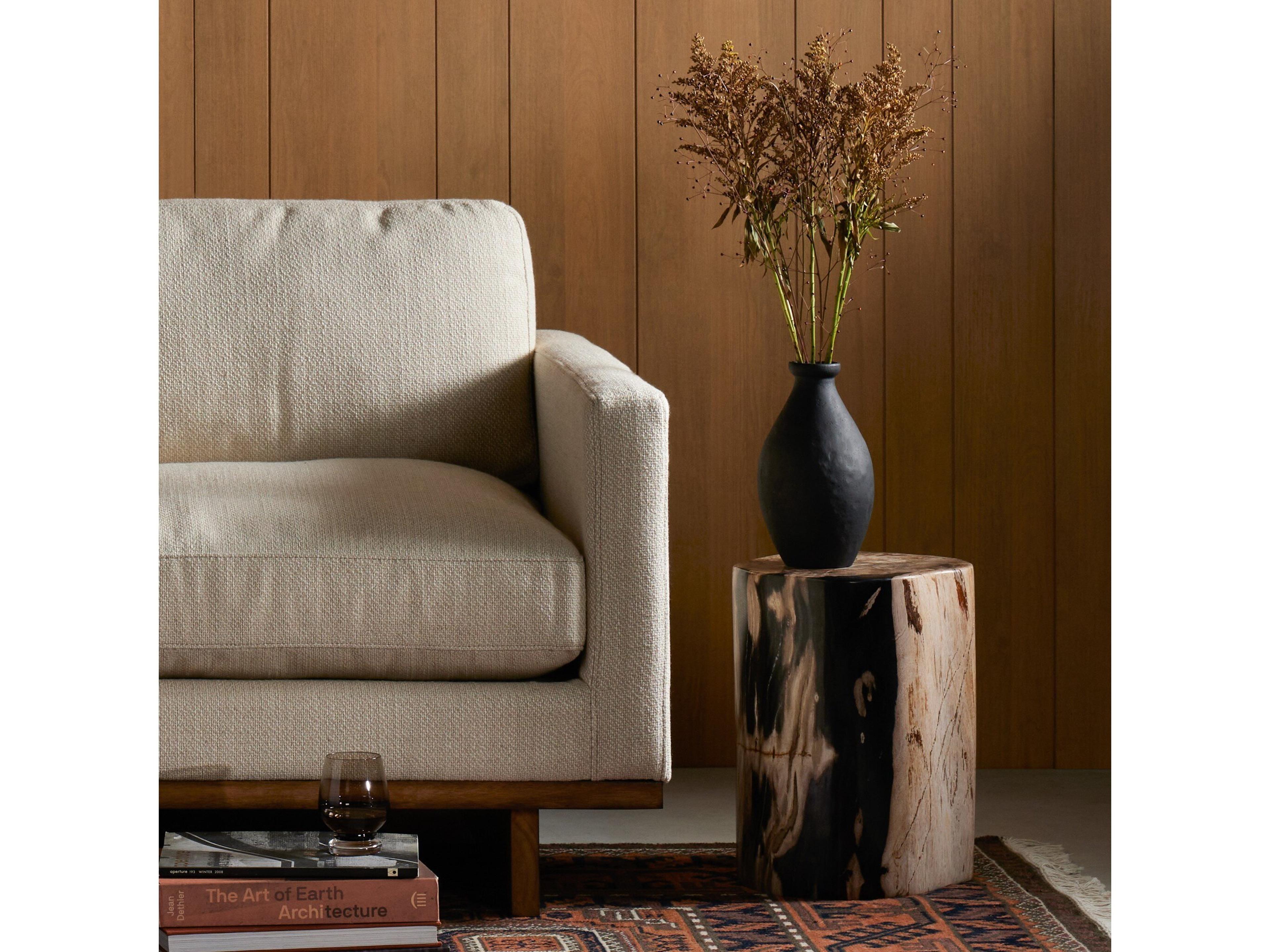 Luxecor Globetrotter Kos Light Petrified Wood Round End Table