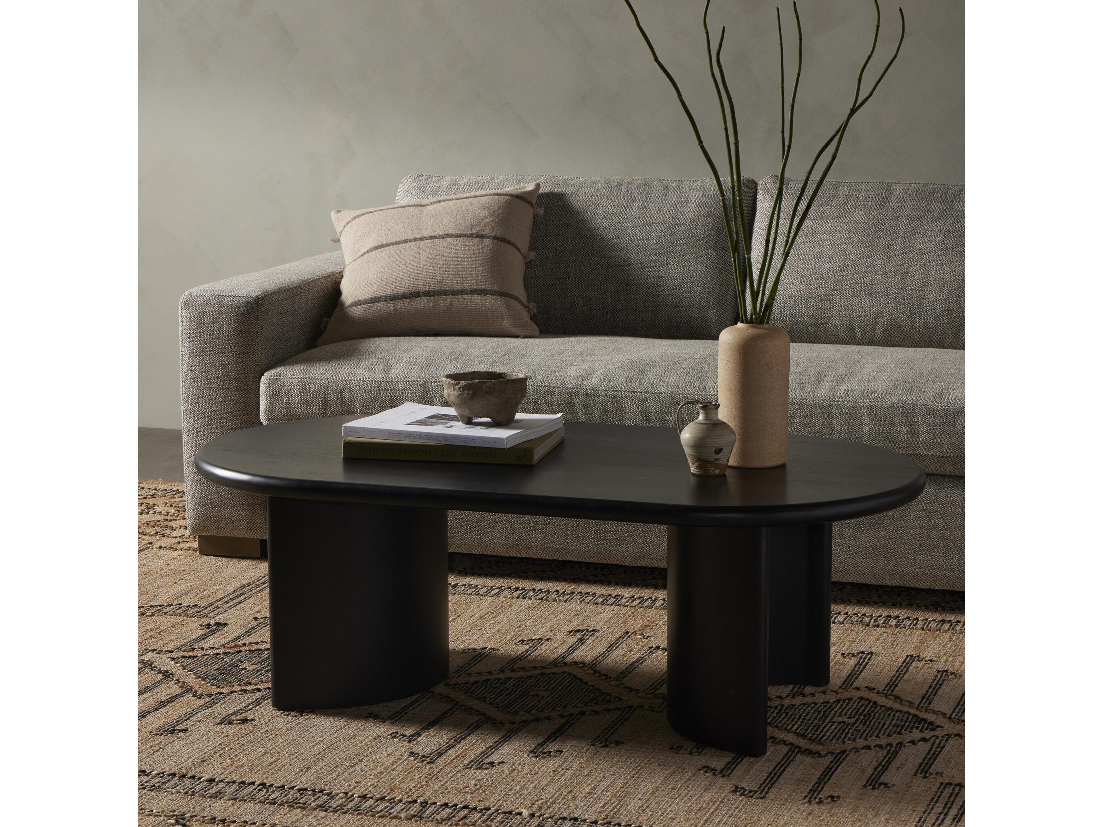 Four Hands Haiden Paden Aged Black Acacia Coffee Table