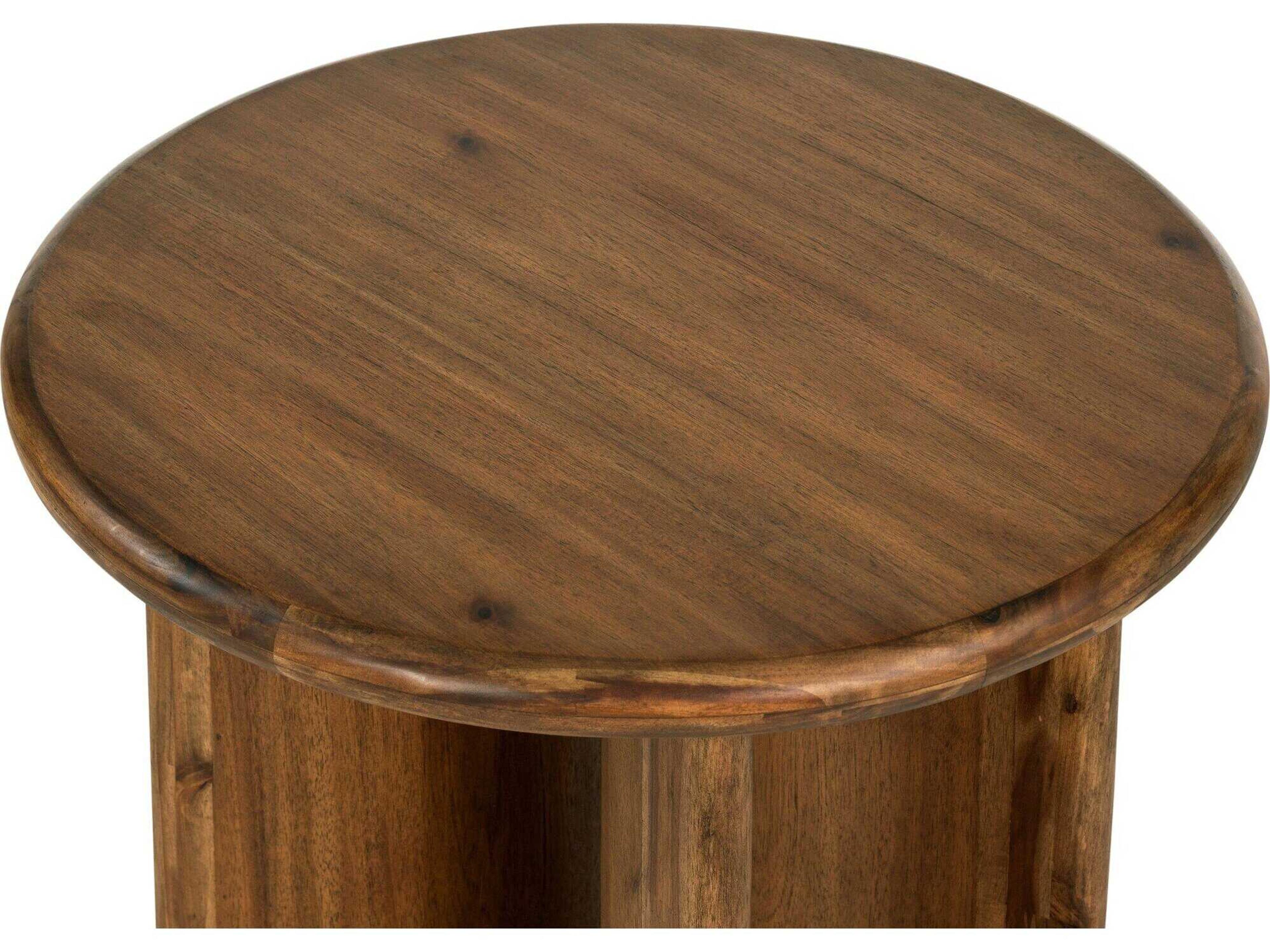 Four Hands Haiden Paden Seasoned Brown Acacia End Table
