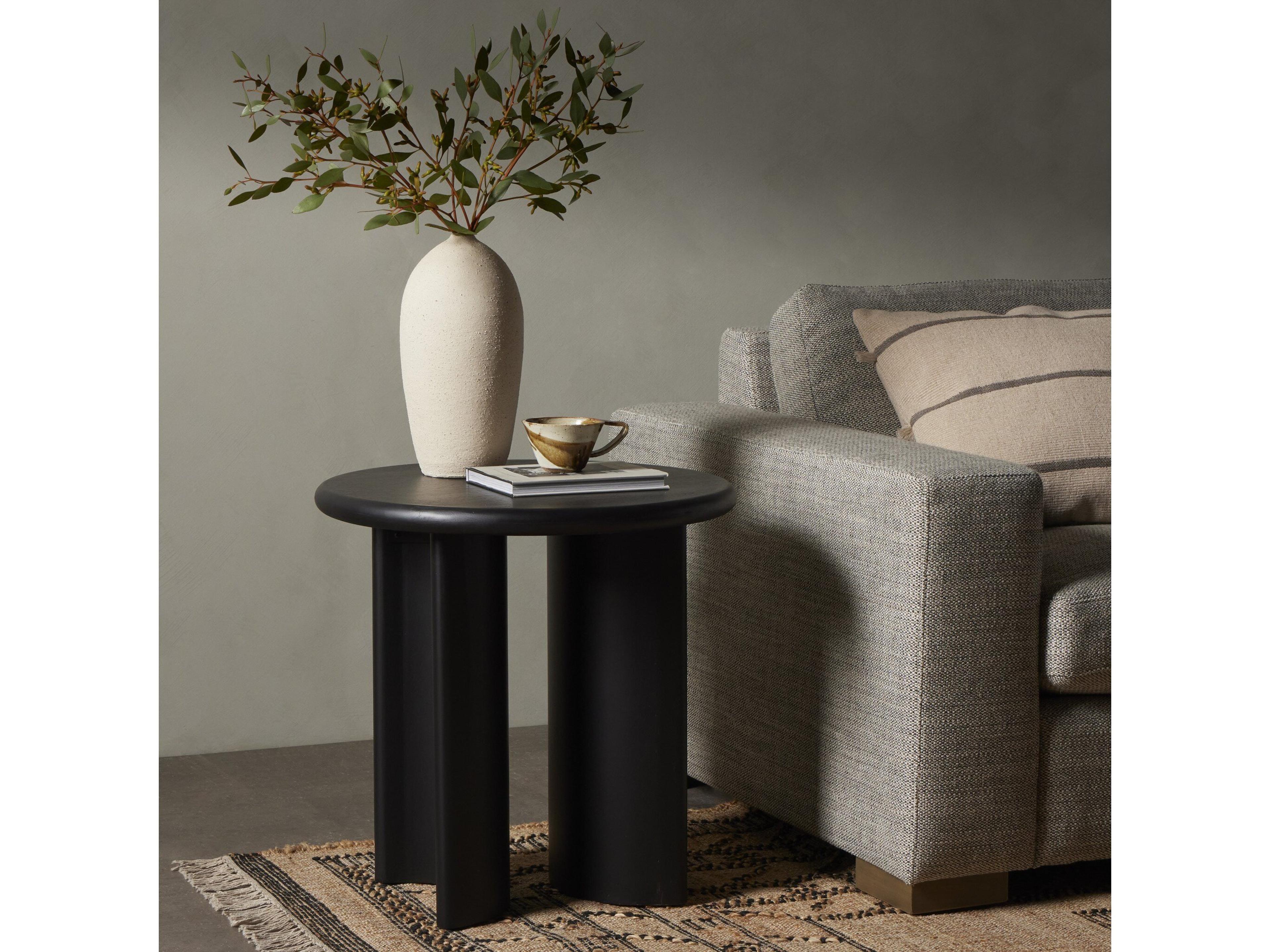Four Hands Haiden Paden Aged Black Acacia End Table
