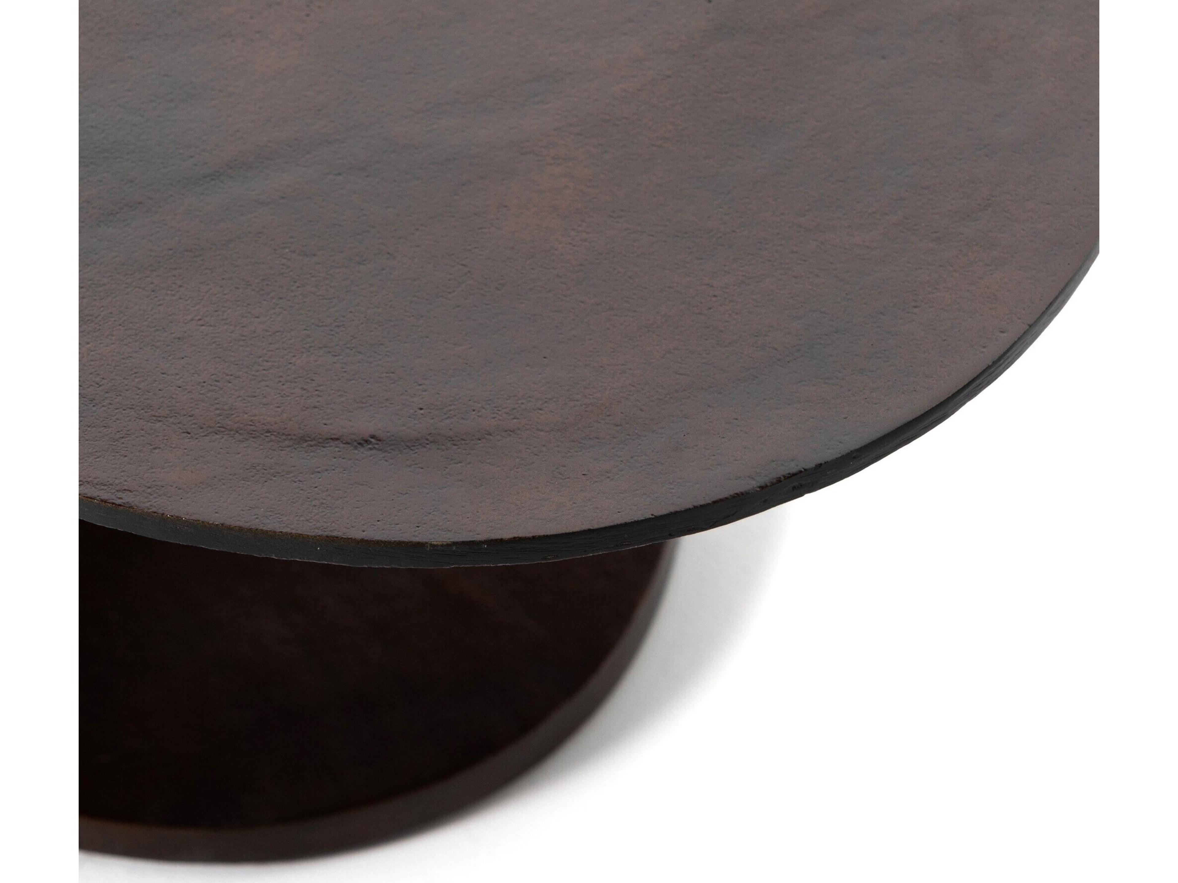 Four Hands Marlow Simone Oval Metal Antique Rust Coffee Table