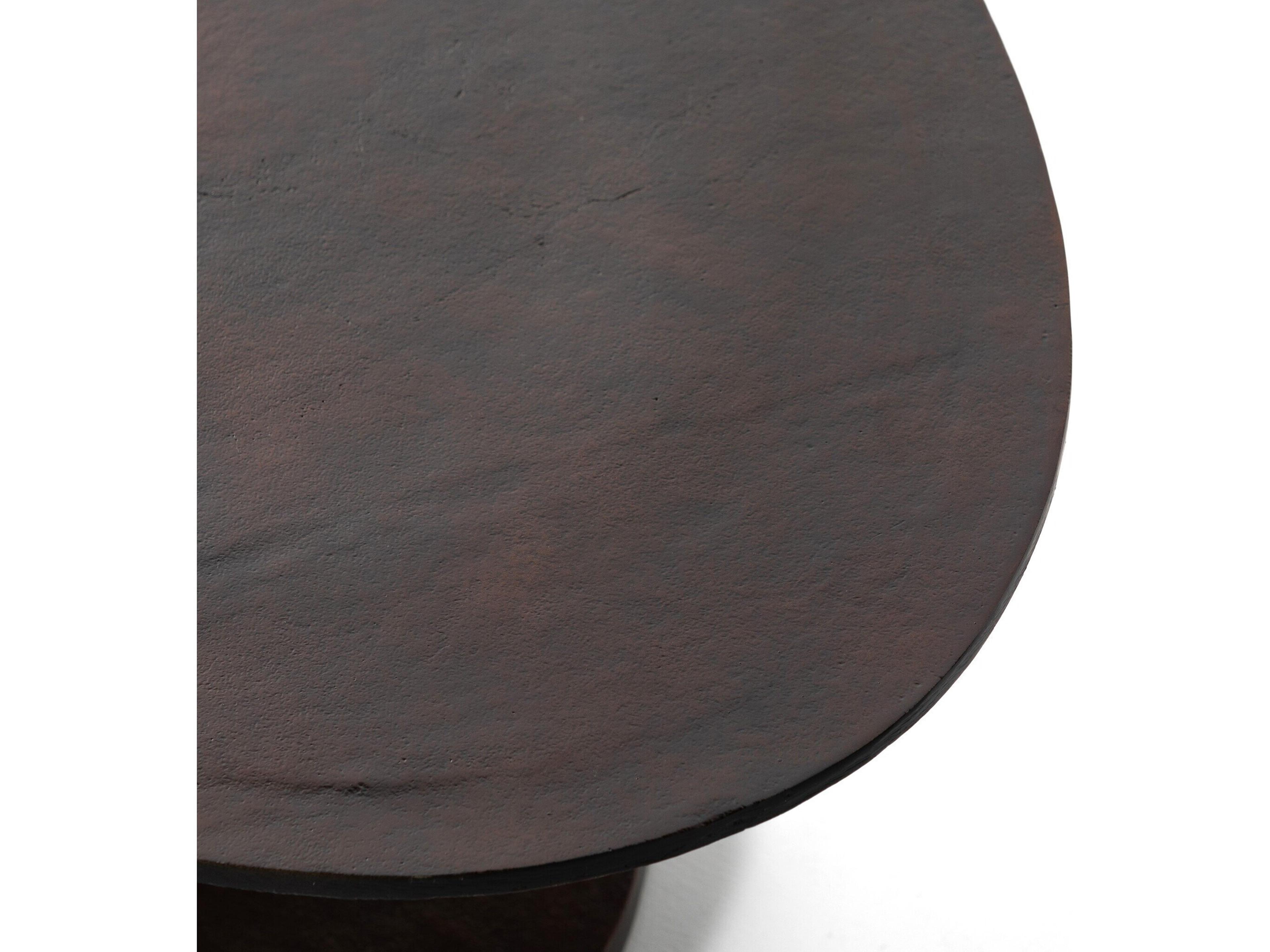 Luxecor Globetrotter Simone Oval Metal Antique Rust Coffee Table