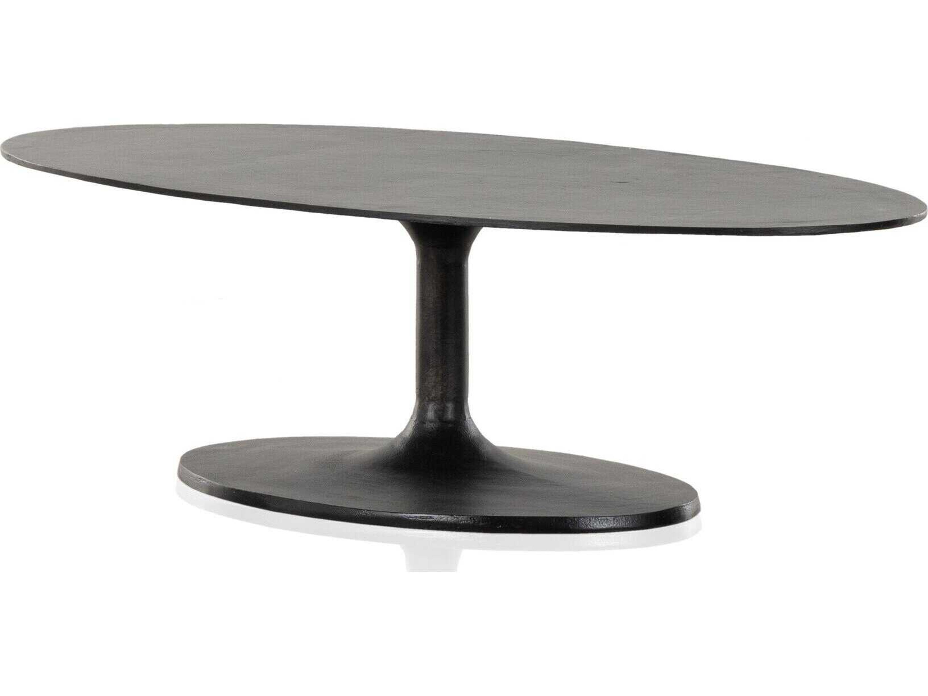 Marlow Simone Raw Black Oval Coffee Table
