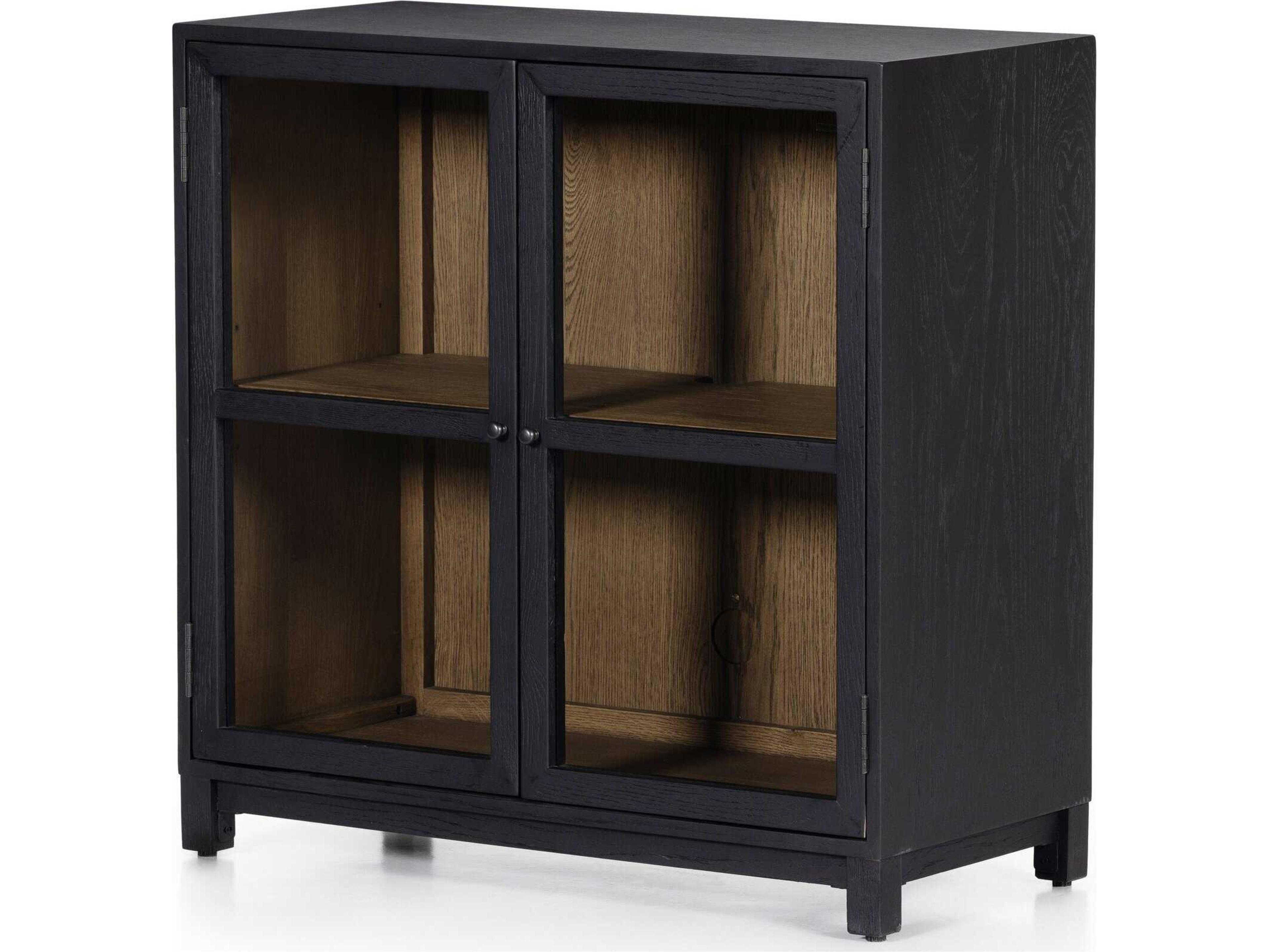 Irondale Drifted Black Oak Wood Accent Chest