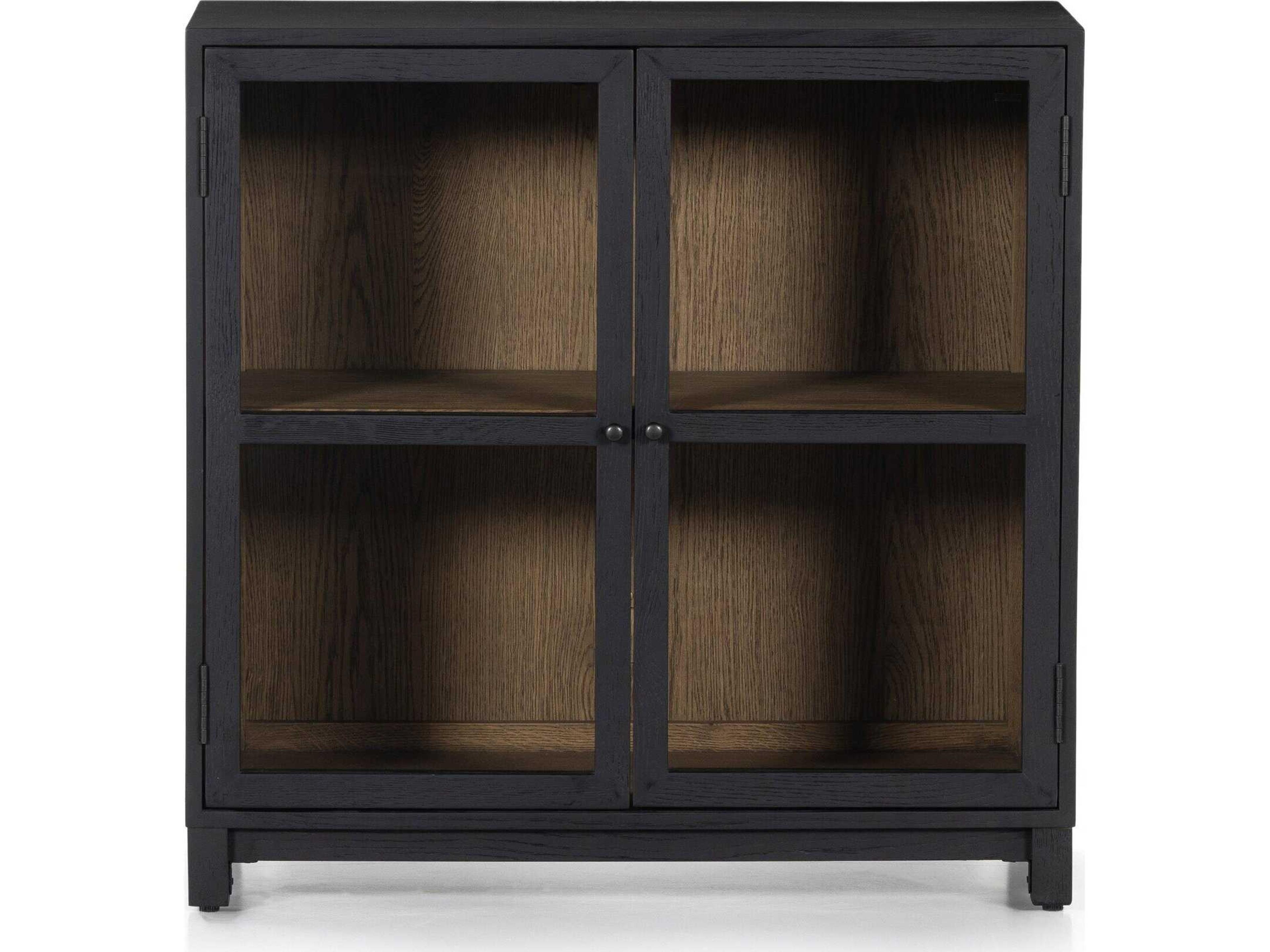 Four Hands Irondale Drifted Black Oak Wood Accent Chest